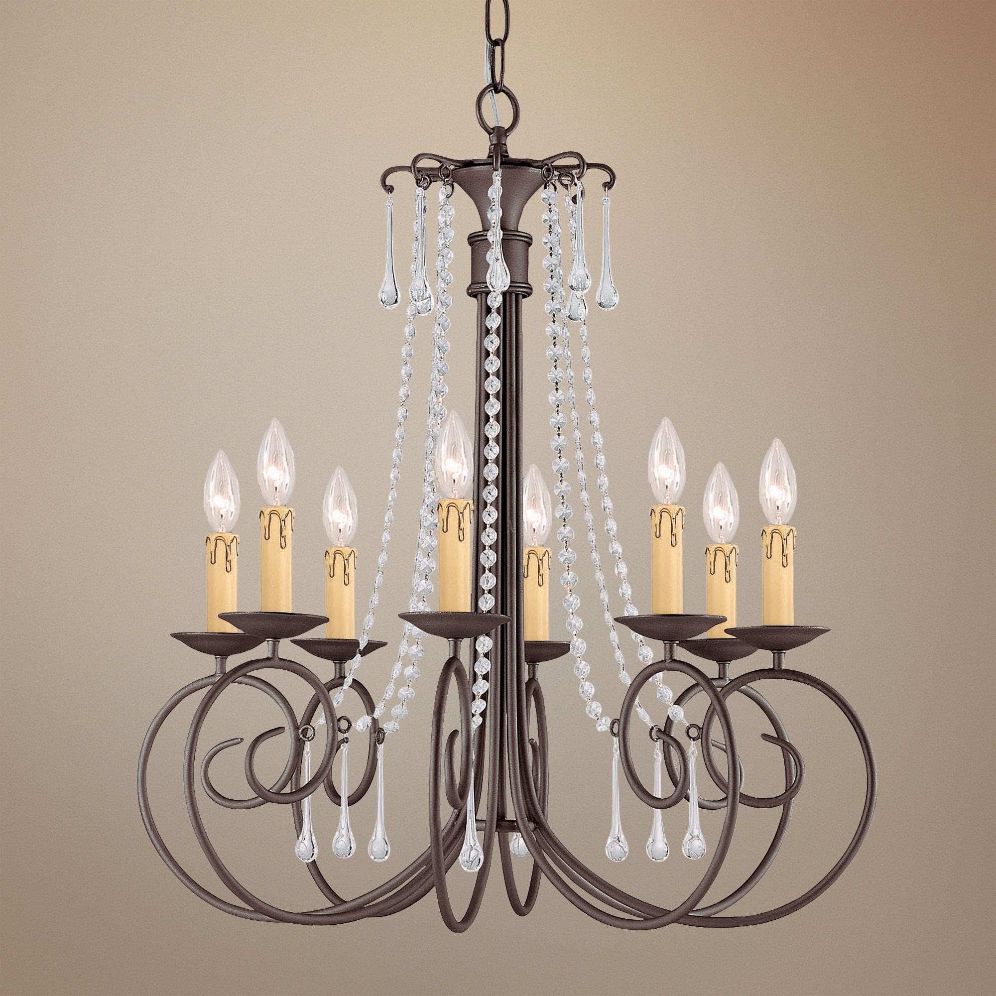 Crystorama Soho Collection Dark Rust 28" Wide Chandelier
