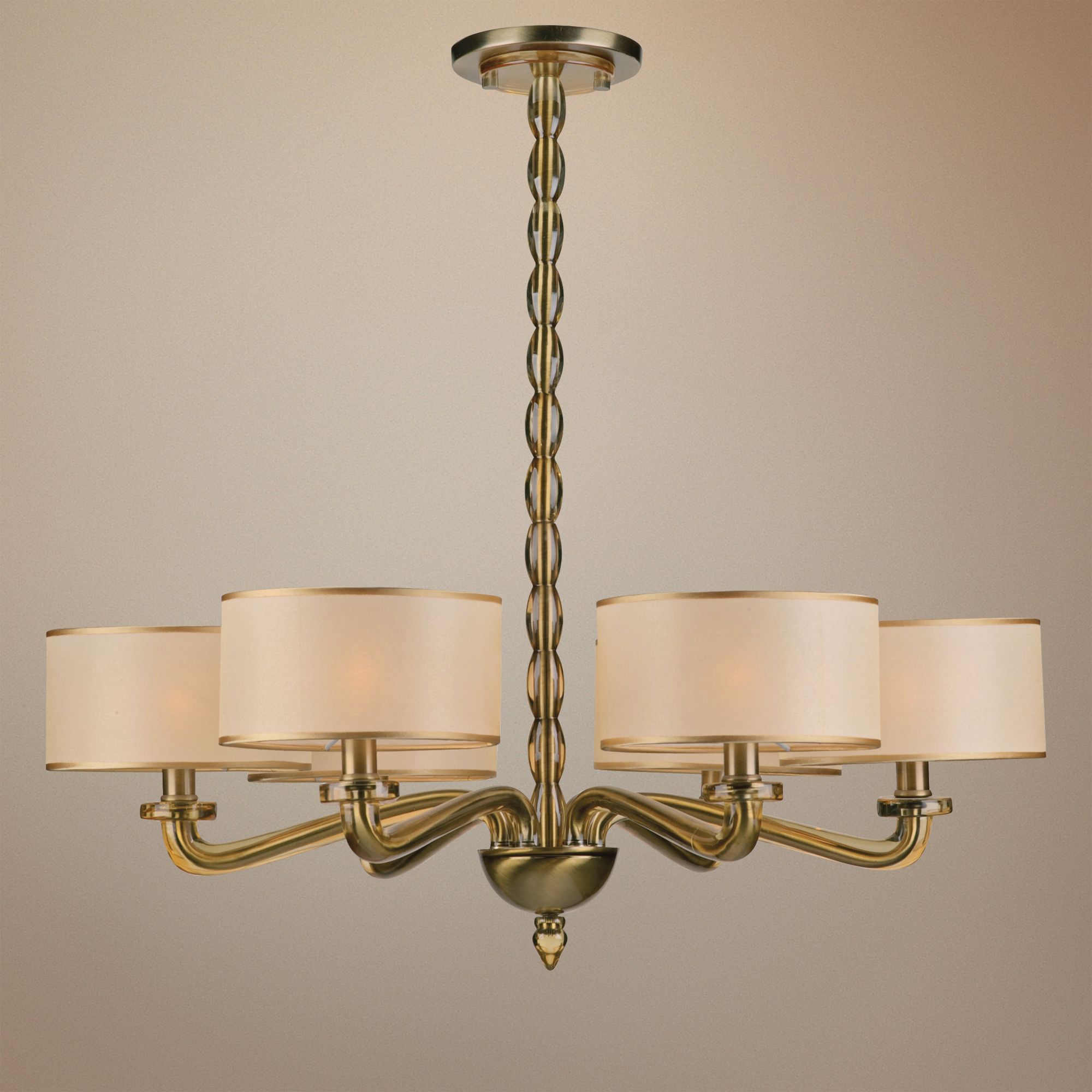 Crystorama Luxo Collection Antique Brass 30" Wide Chandelier