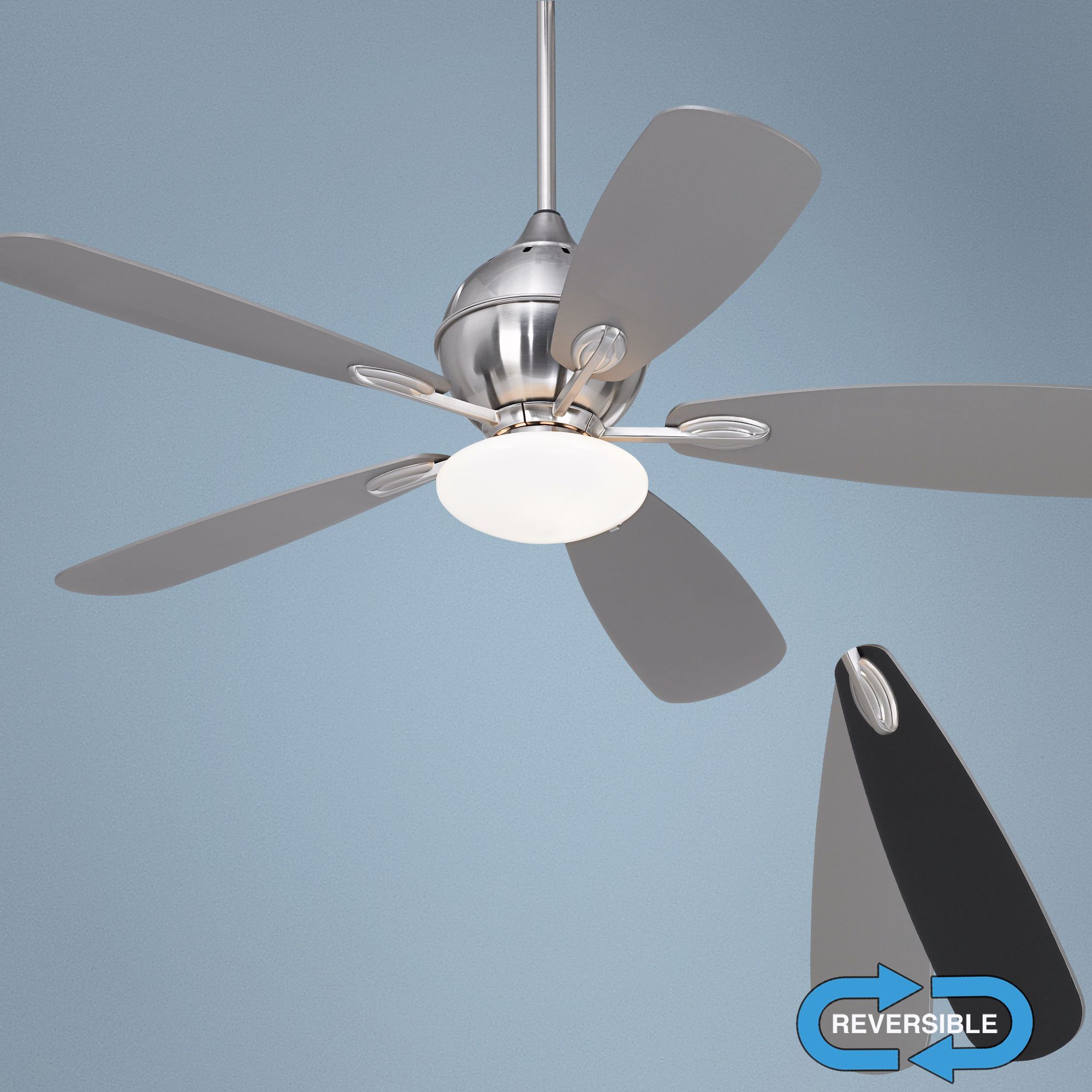 52" Casa Vieja Croma Brushed Nickel Ceiling Fan