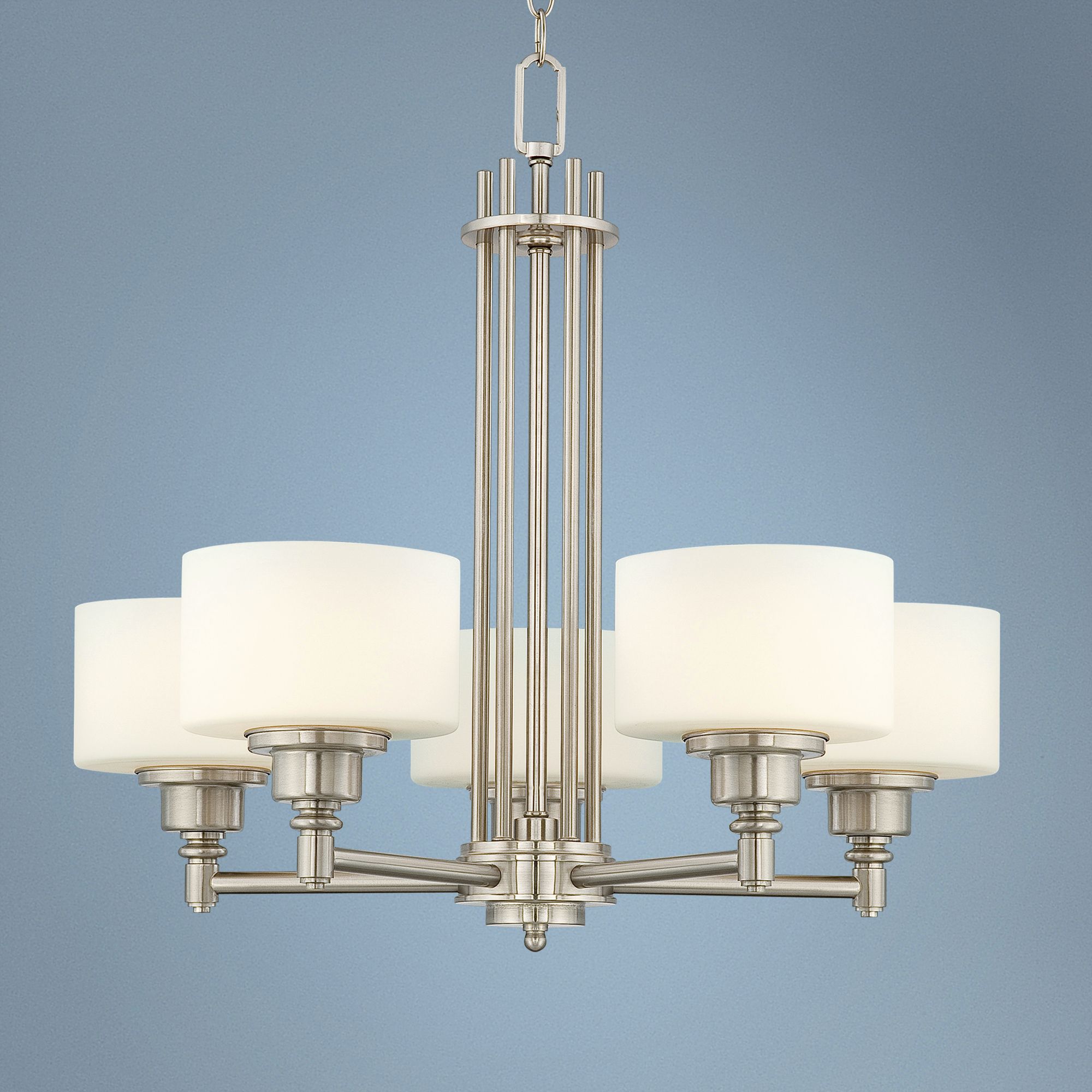 Possini Euro Opal Glass 26 1/2" Wide 5-Light Chandelier