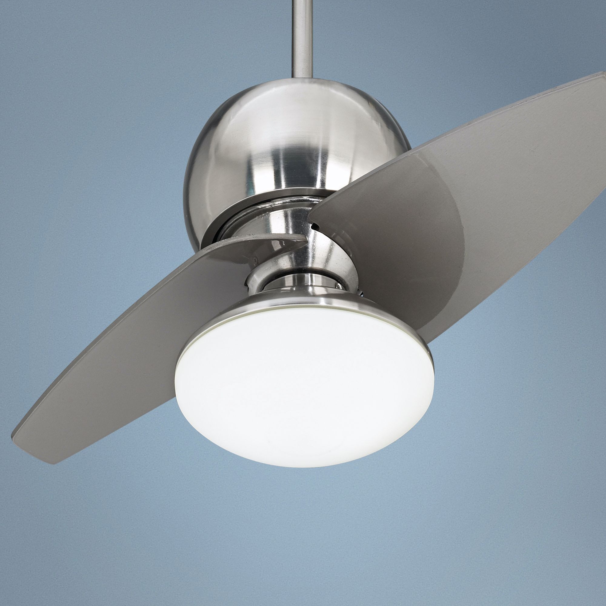 30" Entity Brushed Nickel Opal Glass Light Kit Ceiling Fan