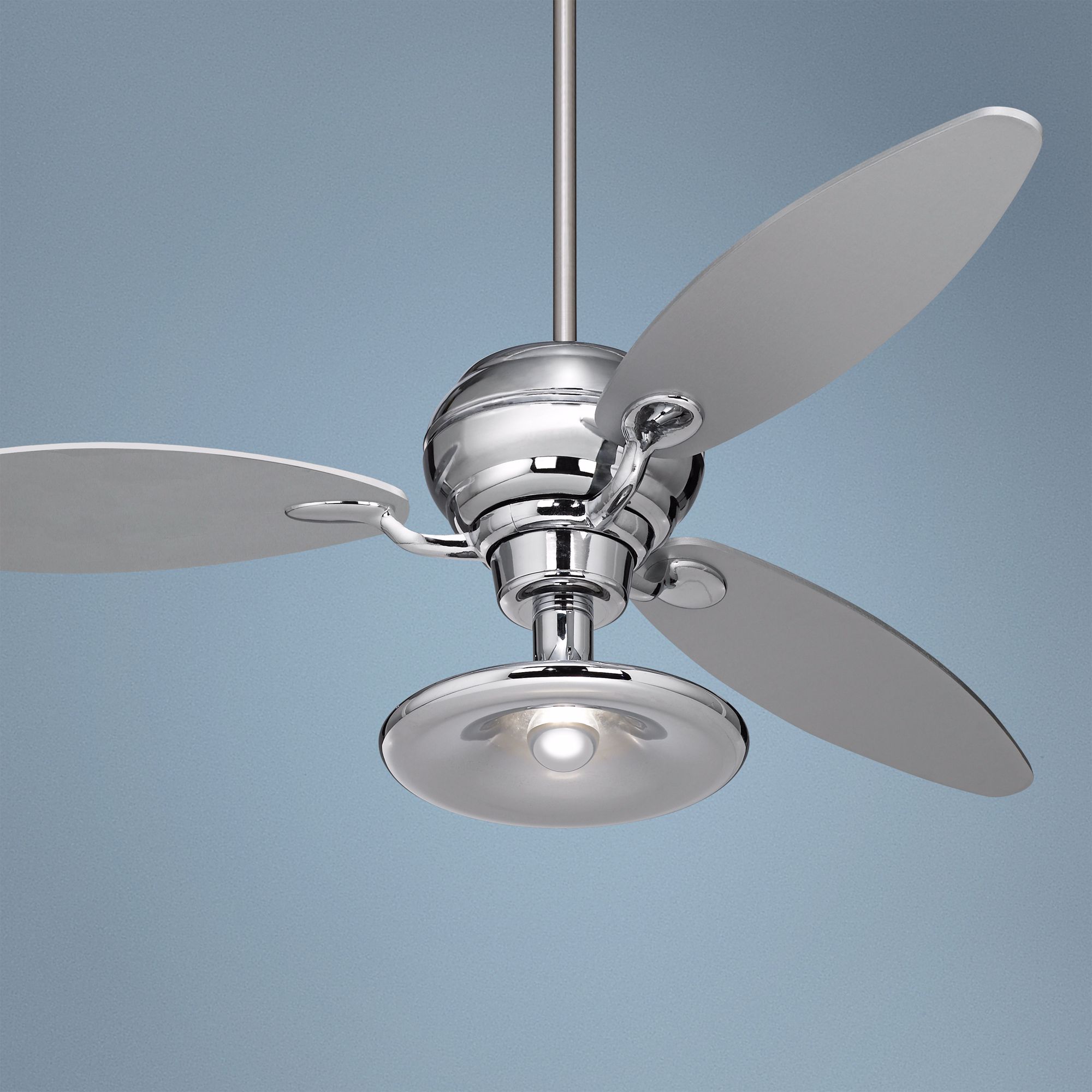 60" Spyder™ Chrome Ceiling Fan With Light Kit
