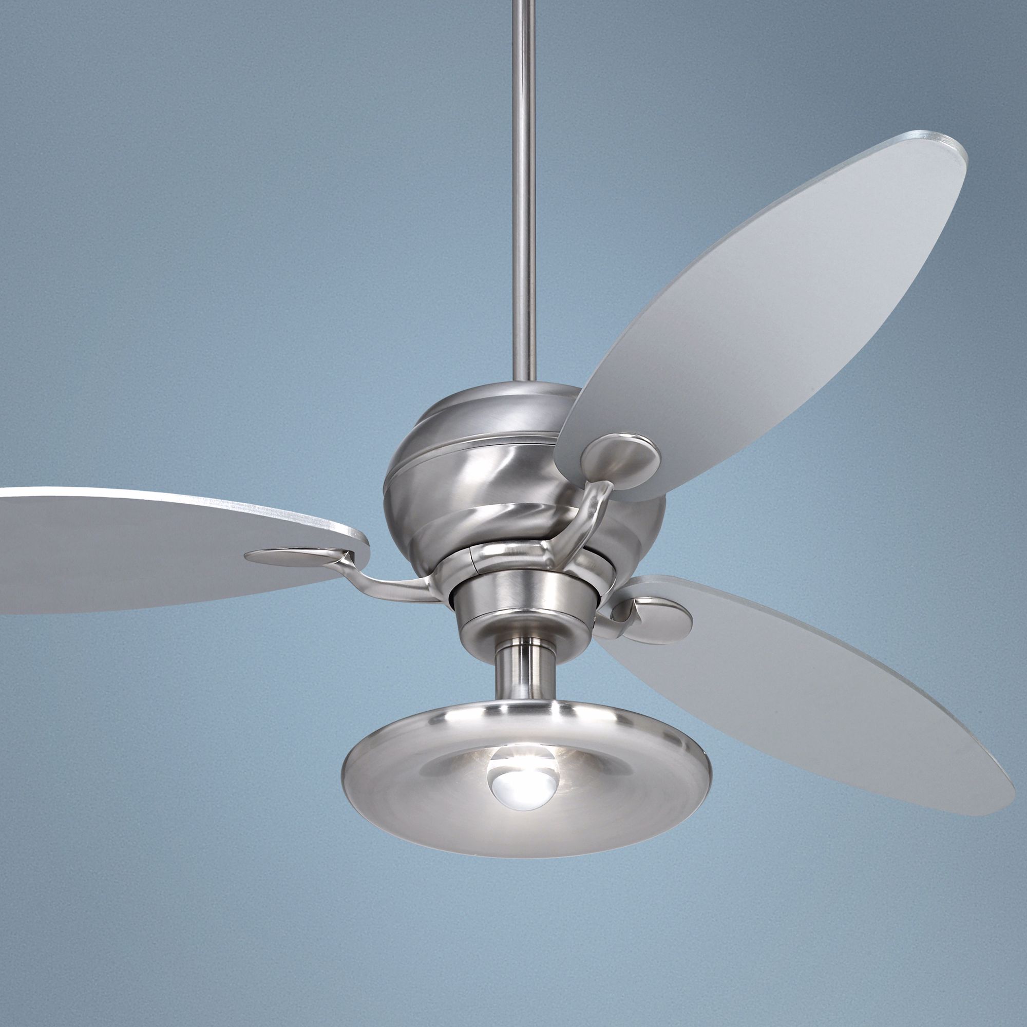 60" Spyder™ Brushed Steel Ceiling Fan with 1 Light Kit