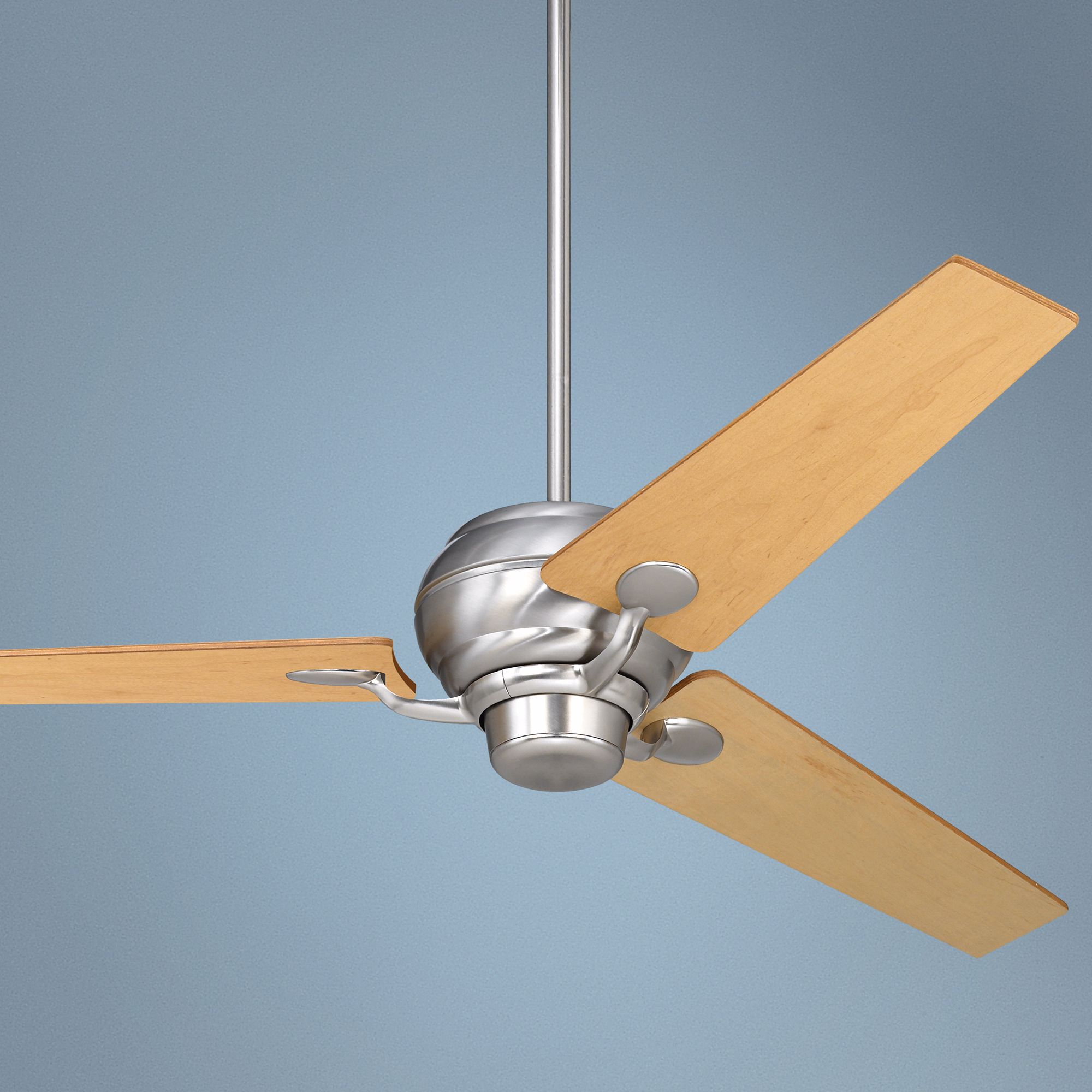 60" Spyder™ Brushed Steel Maple Blades Ceiling Fan
