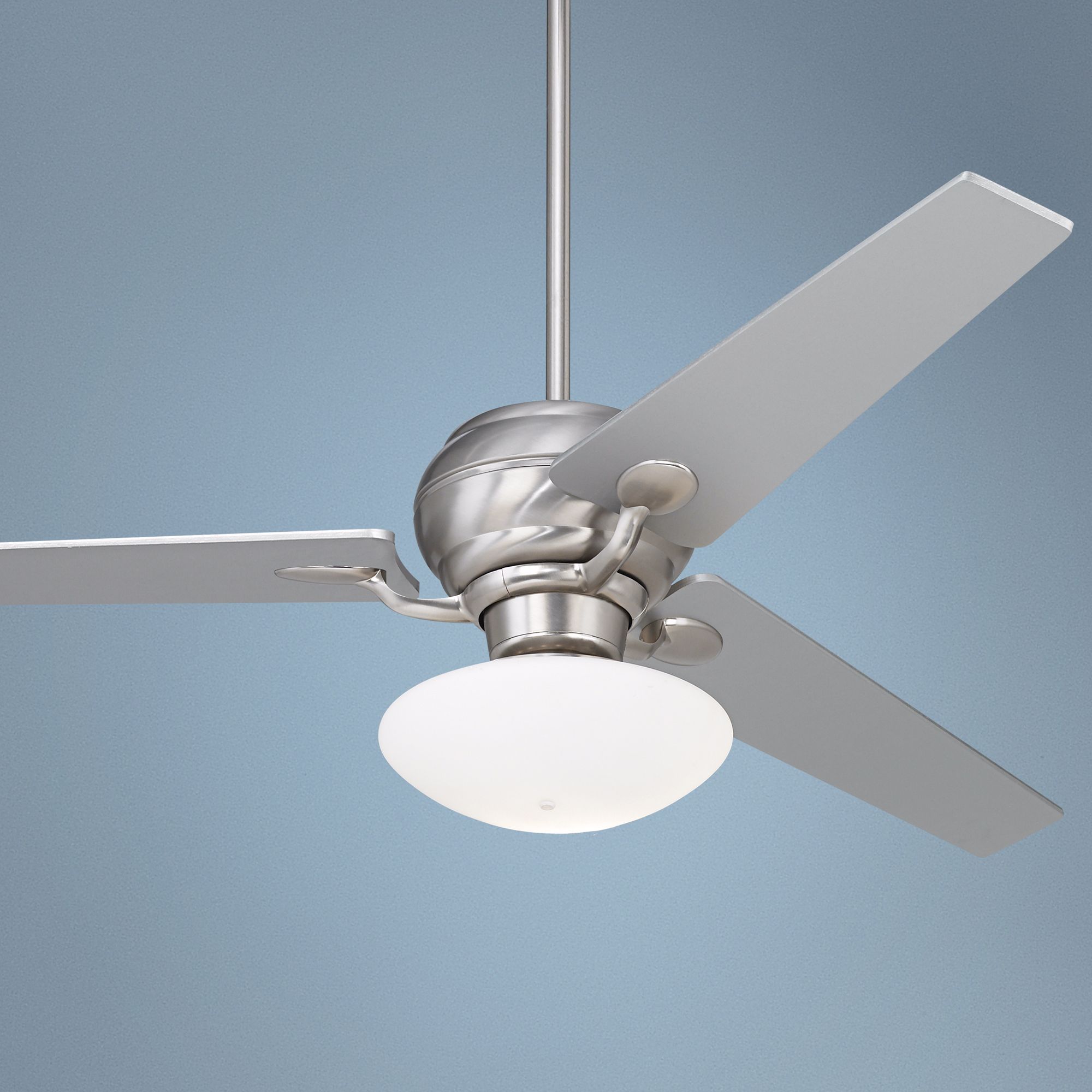 60" Spyder™ Brushed Steel Ceiling Fan with Light Kit