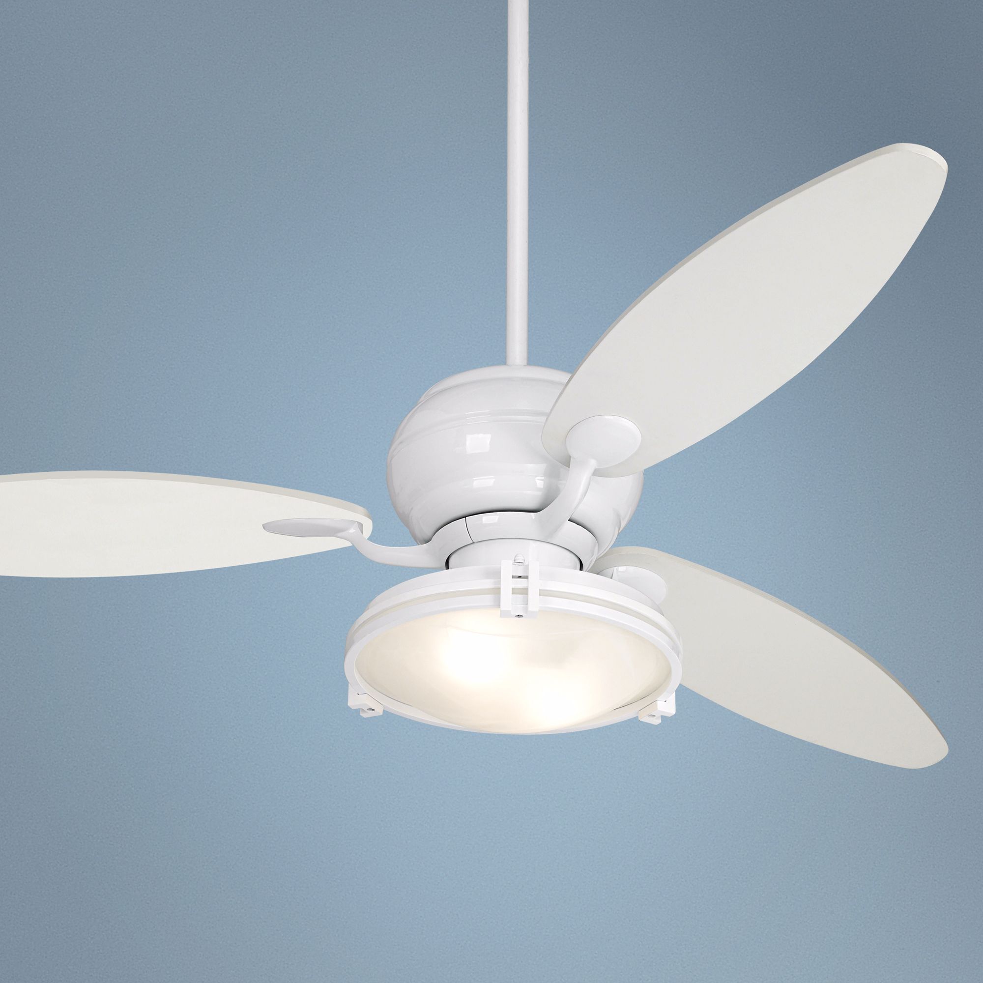 60" Casa Optima White Ceiling Fan with Light Kit