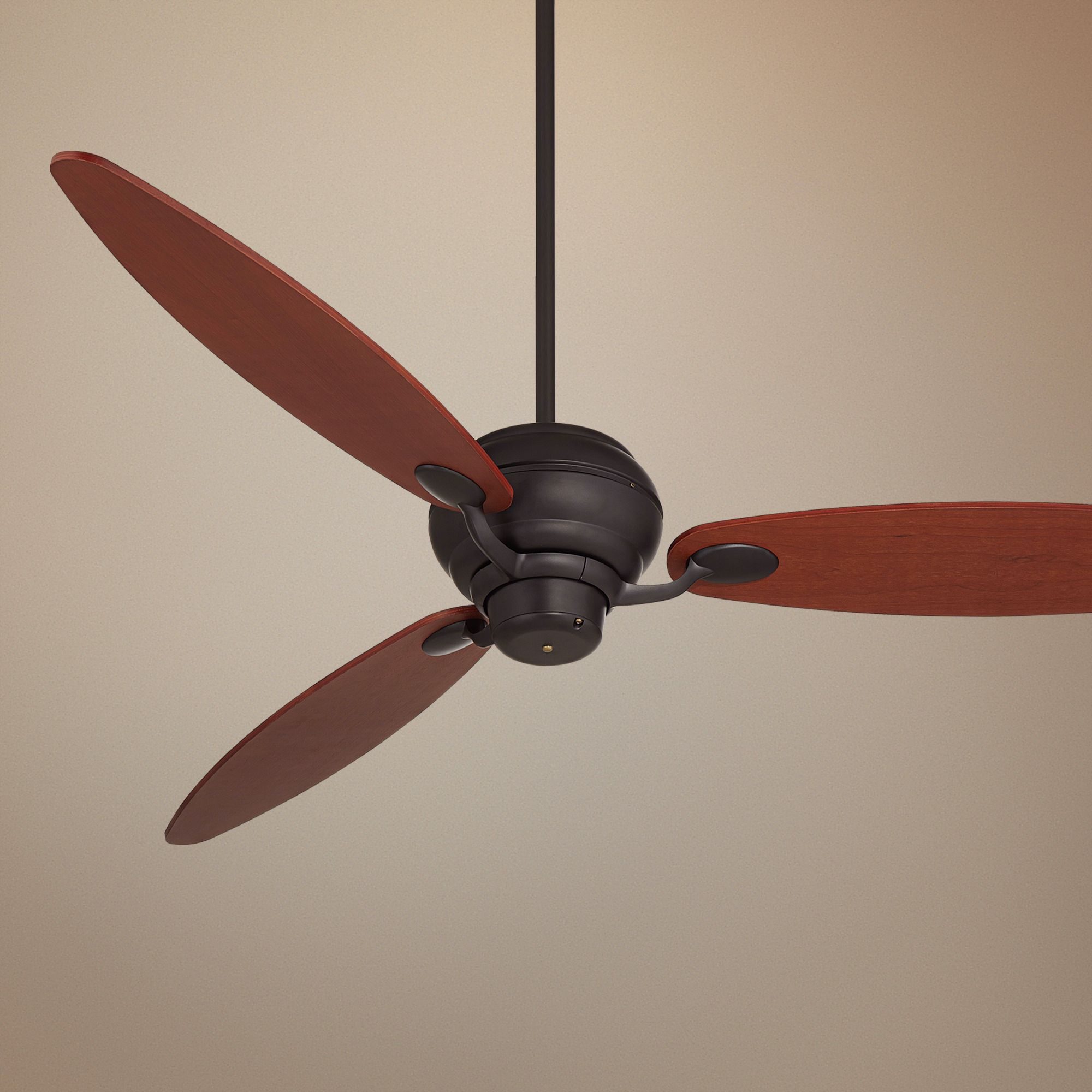 66" Spyder™ Matte Black Teak Blades Ceiling Fan