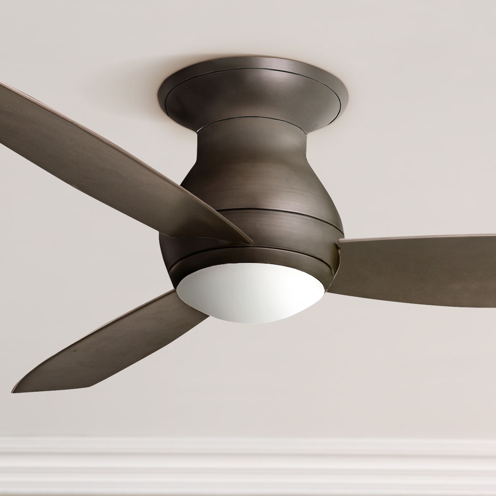 52" Emerson Curva Sky Bronze Hugger Ceiling Fan