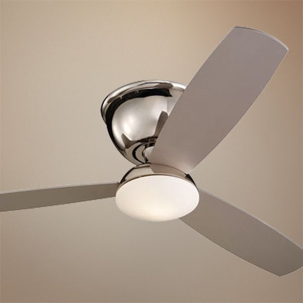 52" Monte Carlo Freestyle Nickel Semi-Flush Ceiling Fan