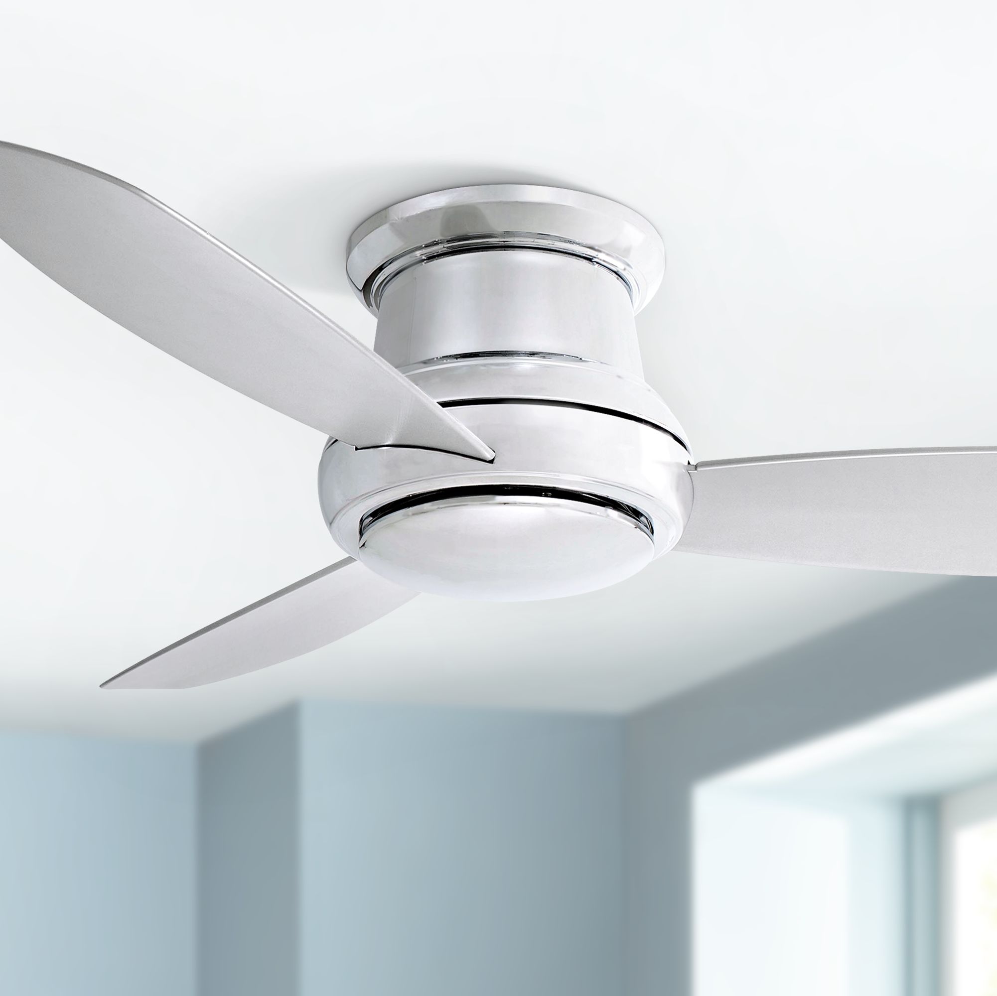 52" Minka Aire Concept II Polished Nickel Hugger Ceiling Fan