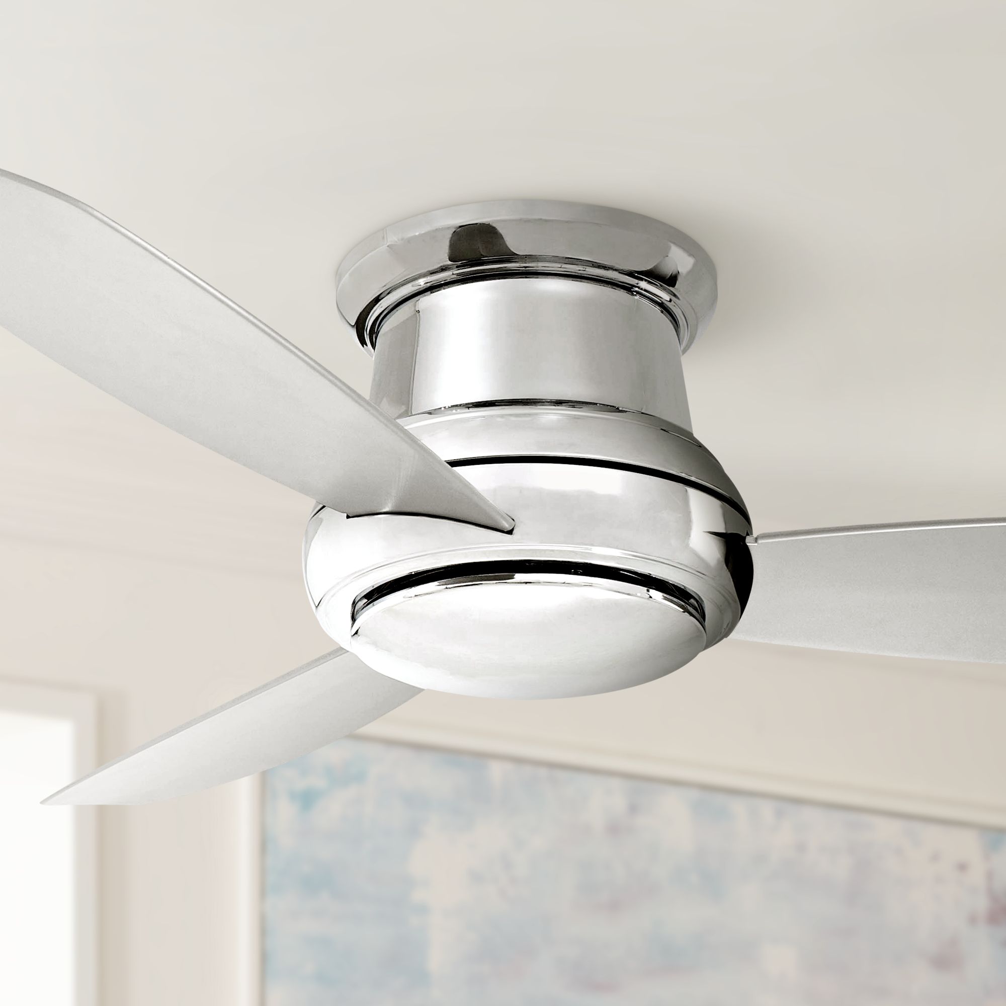 44" Minka Aire Concept II Polished Nickel Hugger Ceiling Fan