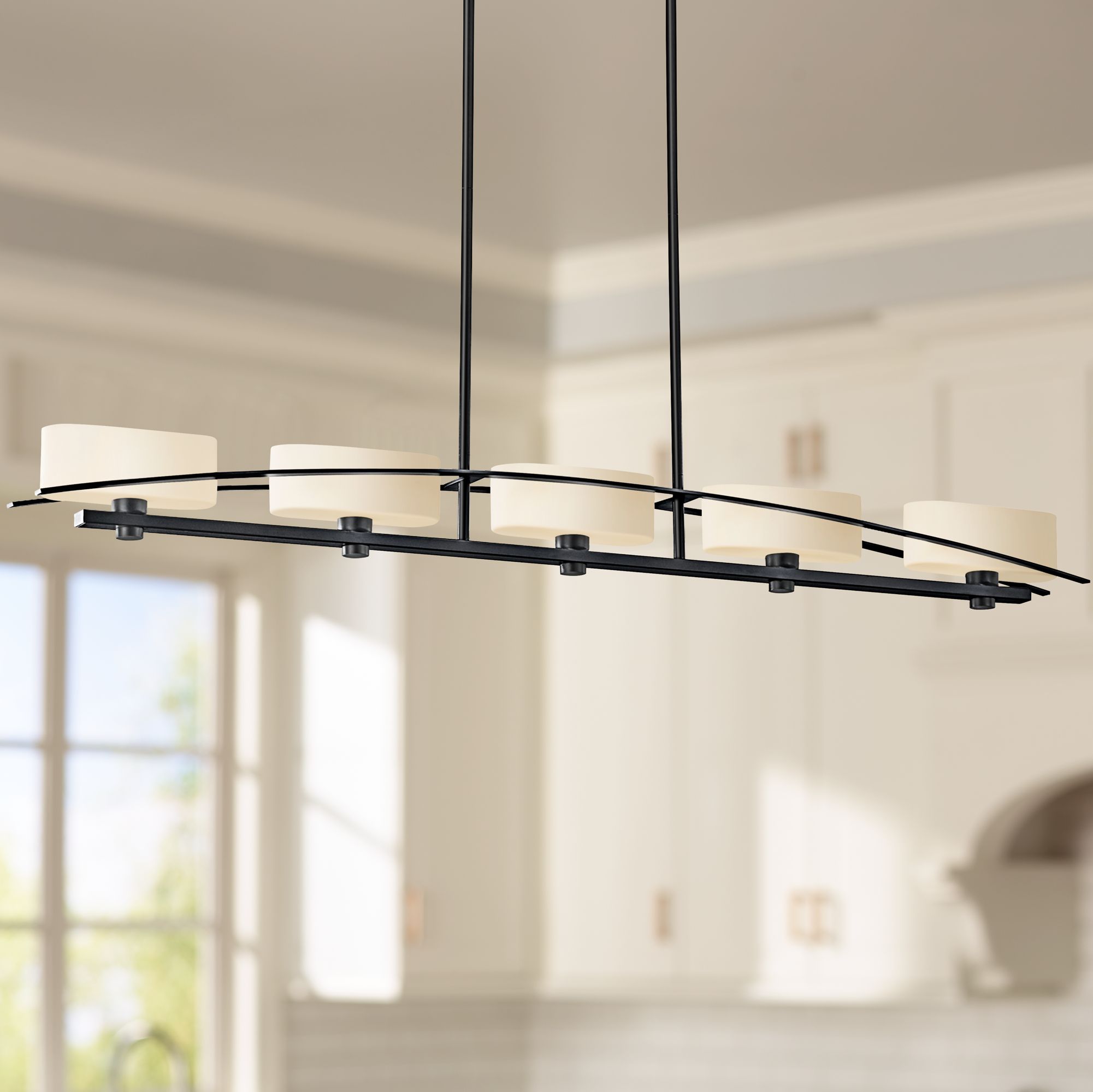 Suspension Collection Black 50 3/4" Wide Pendant Chandelier