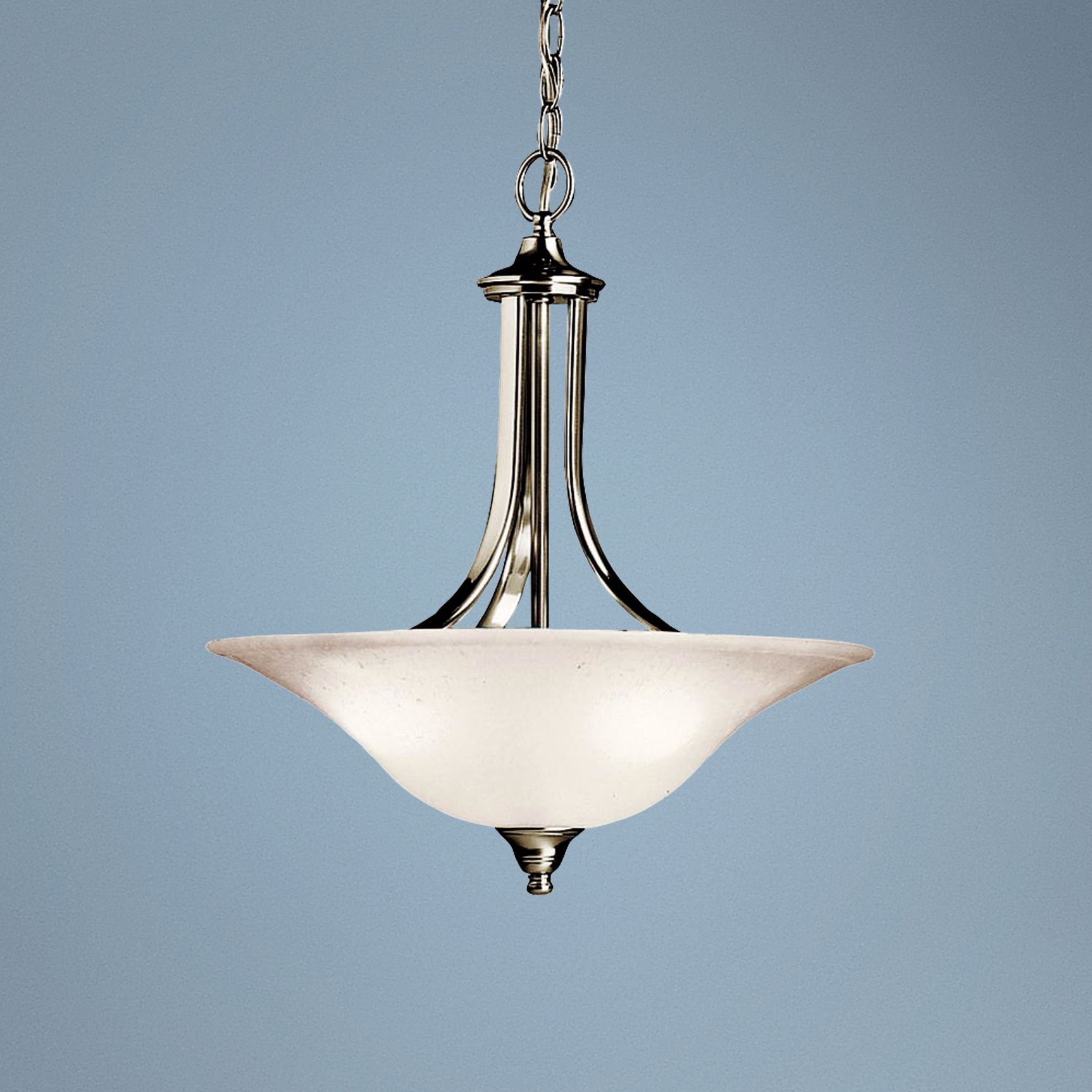 New Street Brushed Nickel Uplight Pendant Chandelier