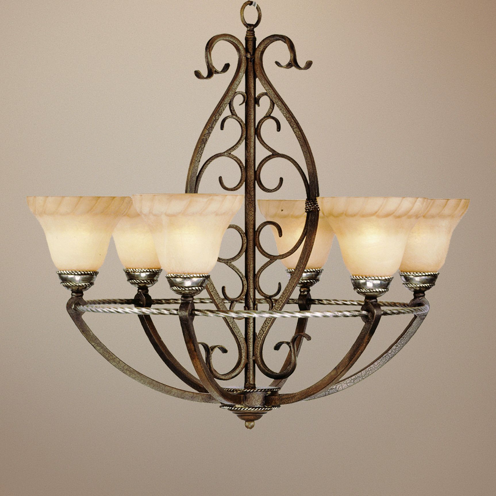 Wentworth Bronze Crackle 31" Wide Chandelier