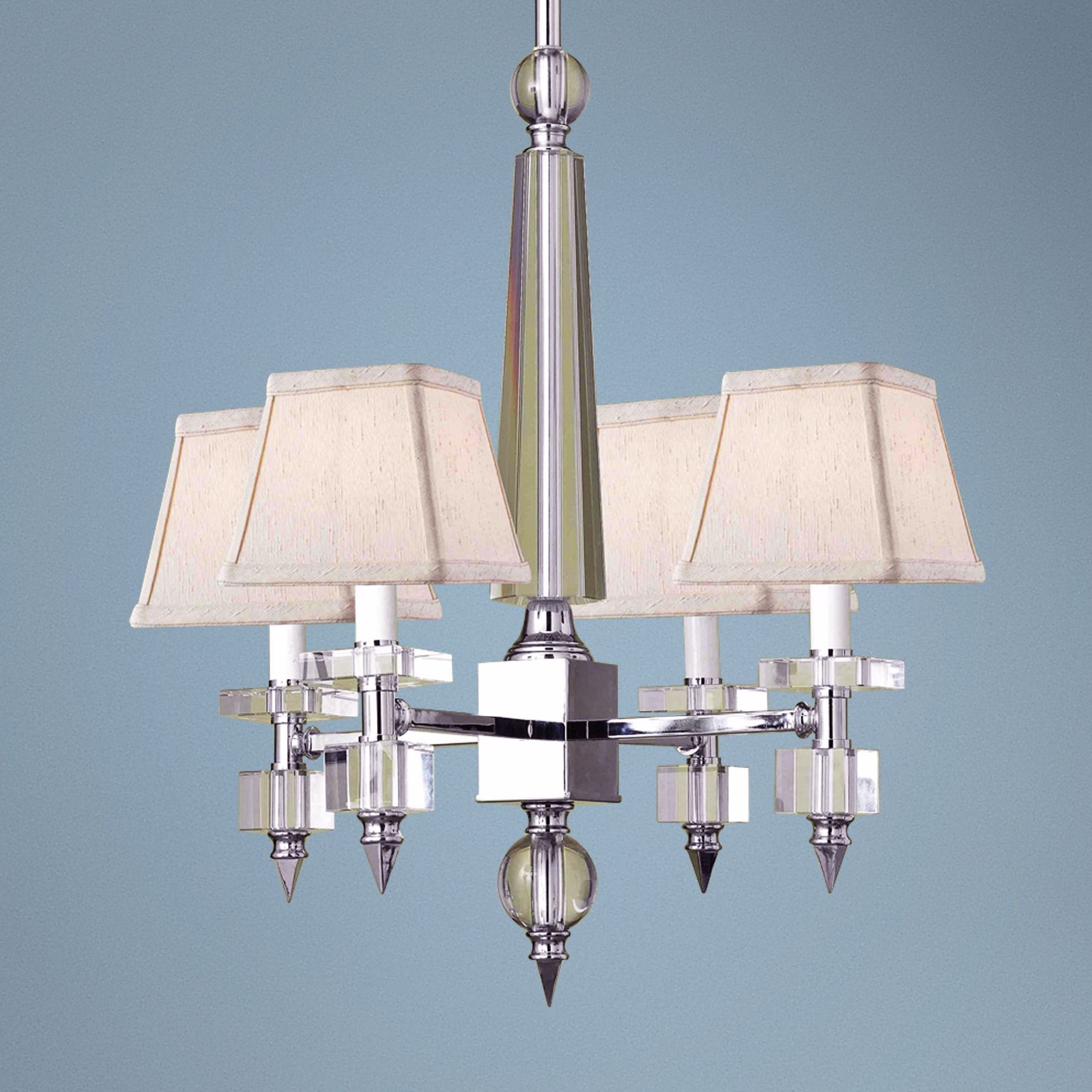 Candice Olson Cluny Beige Shade 4-Light Chandelier