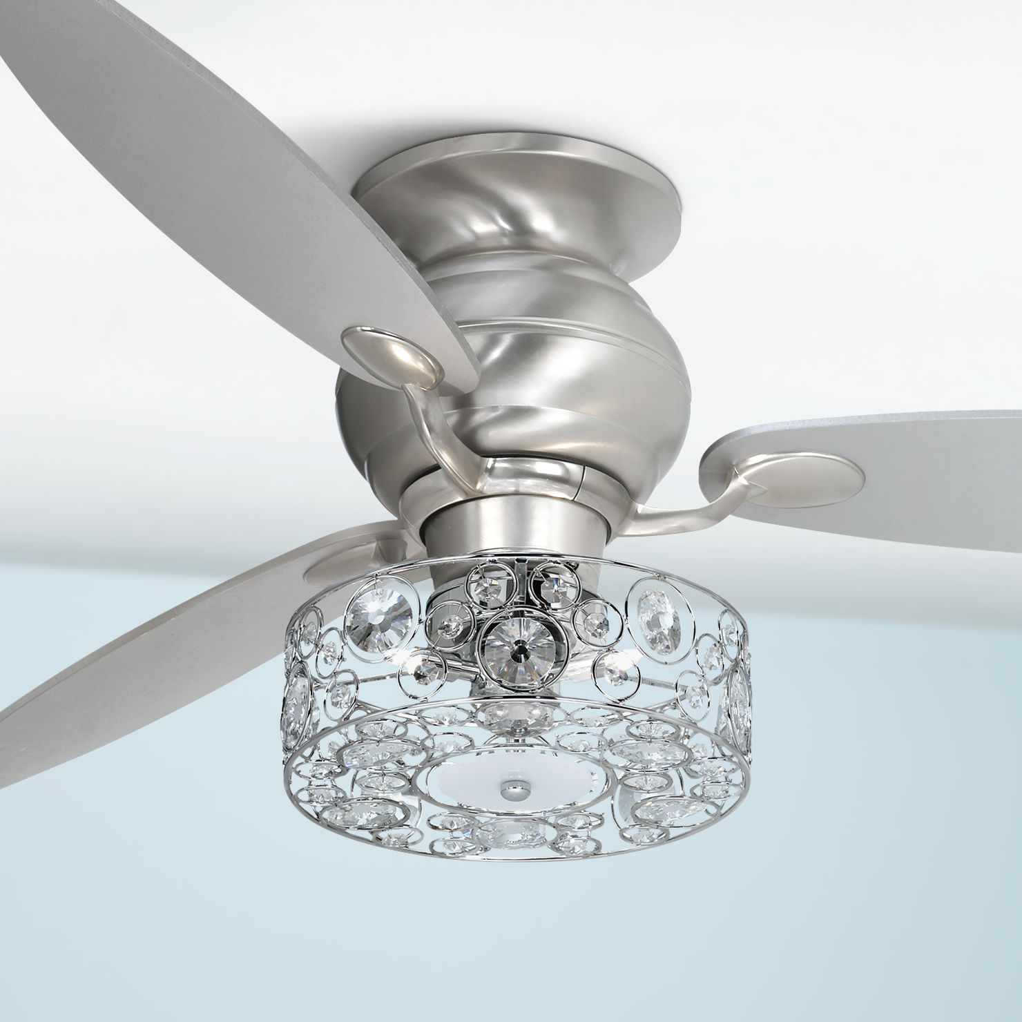 60" Spyder Hugger Brushed Steel Light Kit Ceiling Fan - #R4214-T2684