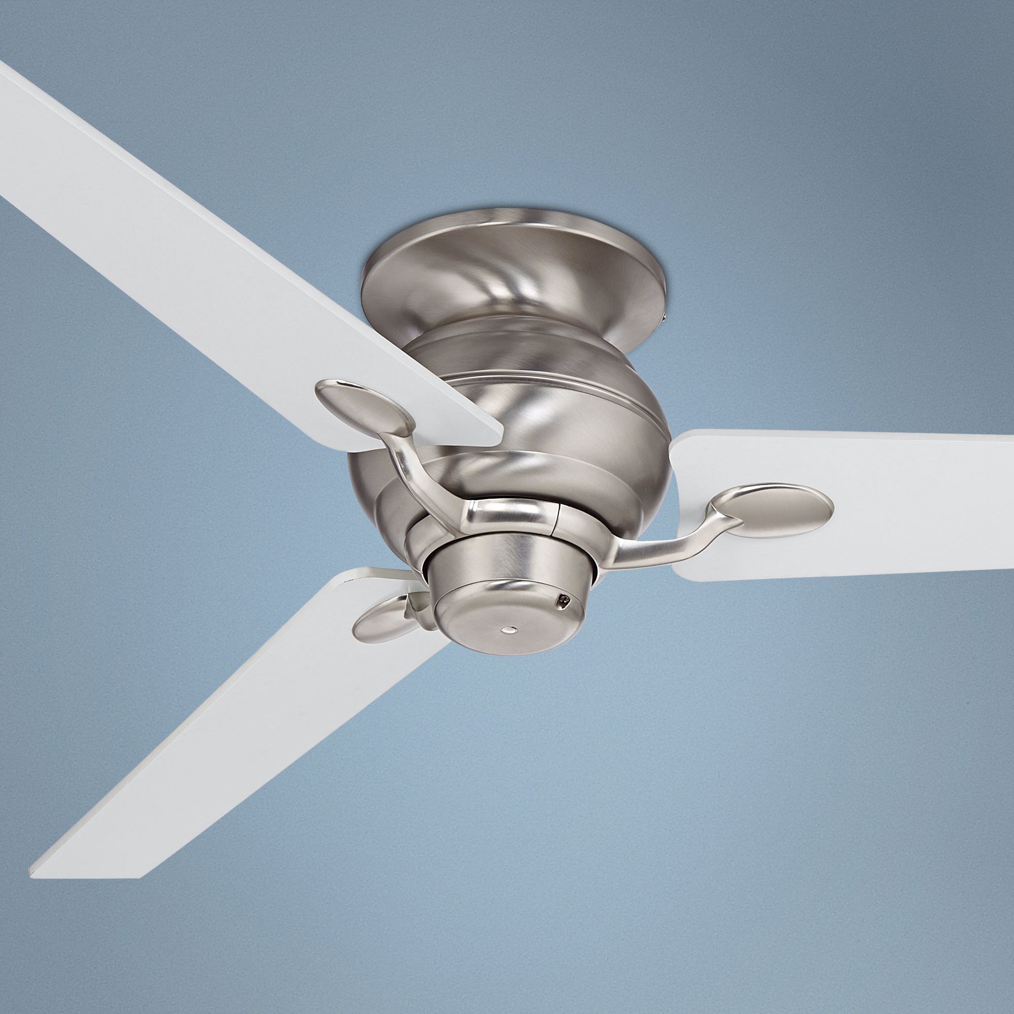 60" Spyder™ Hugger Brushed Steel Ceiling Fan
