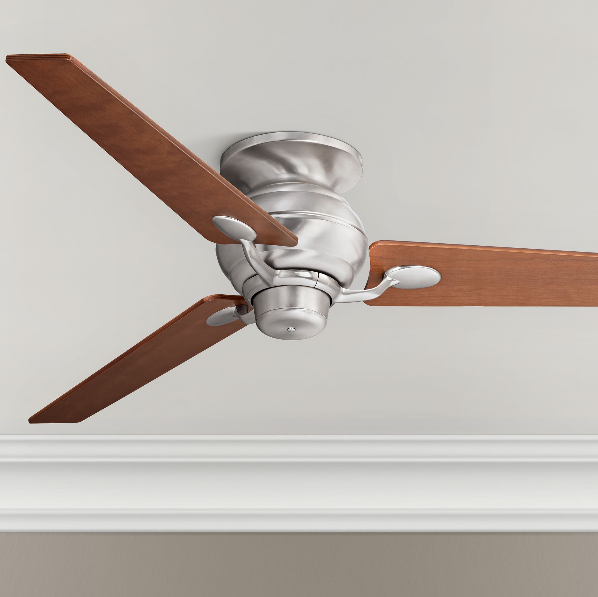 60" Spyder™ Steel Walnut Tapered Blades Hugger Fan