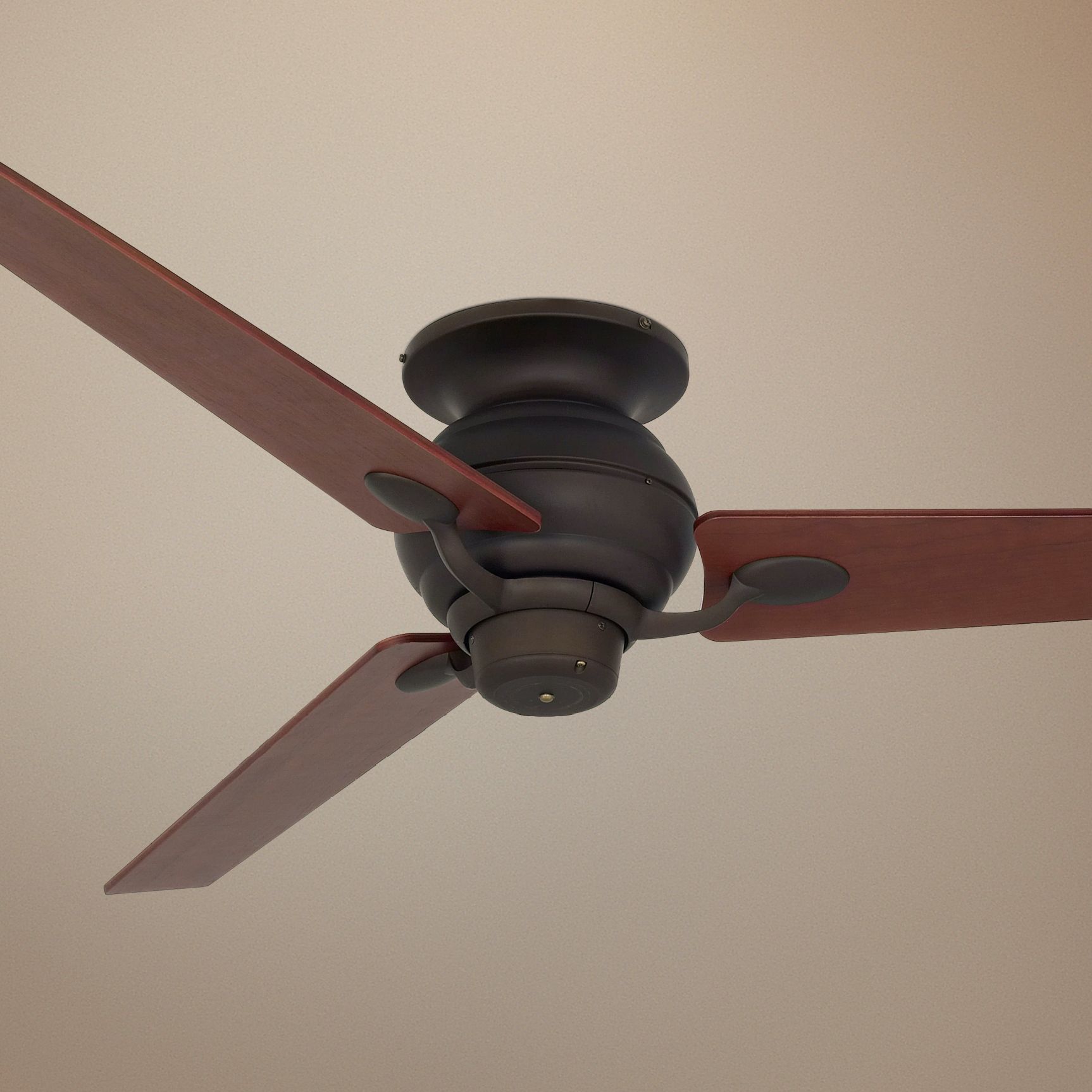 60" Spyder Bronze Walnut Tapered Blades Hugger Ceiling Fan