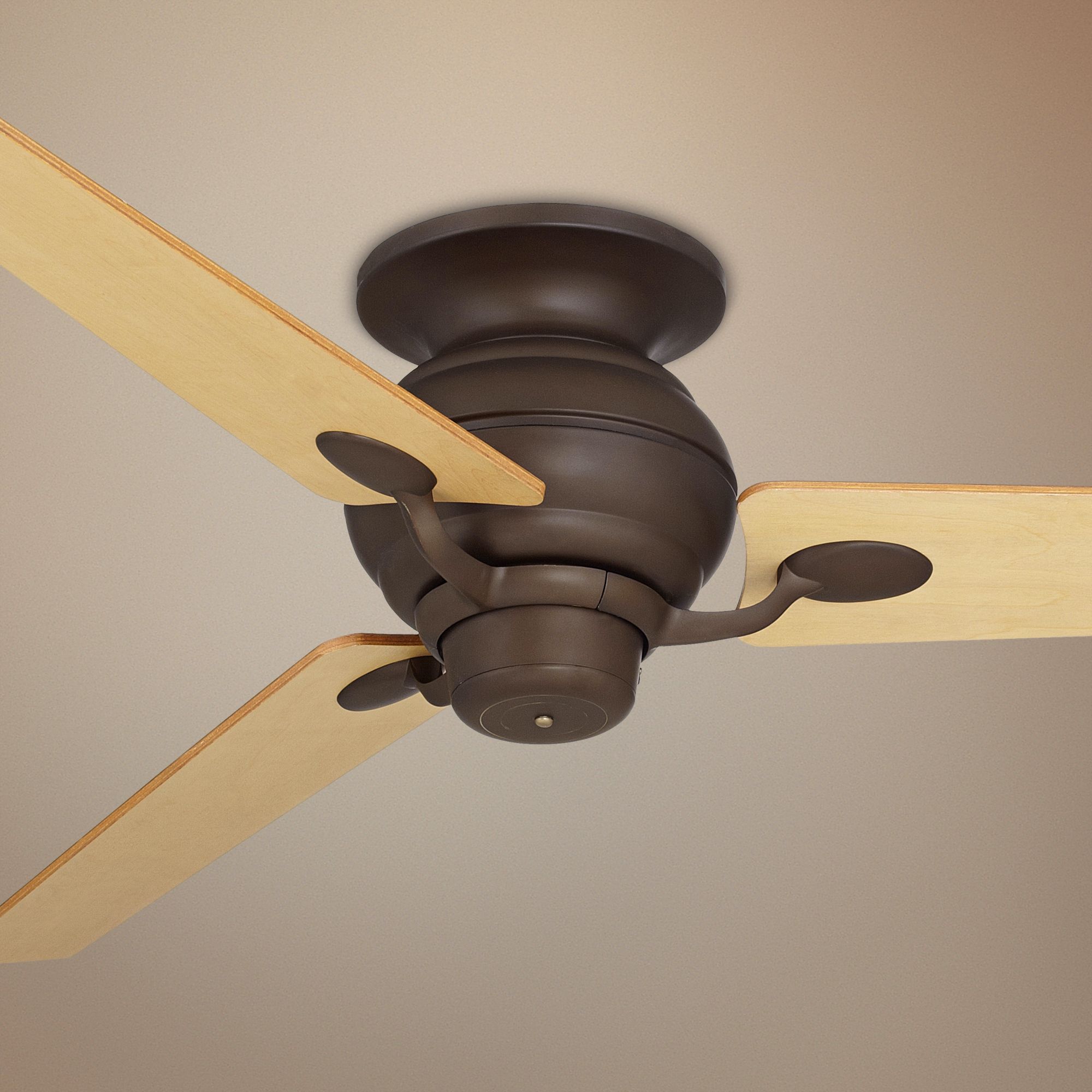 60" Spyder Bronze Tapered Maple Blades Hugger Ceiling Fan
