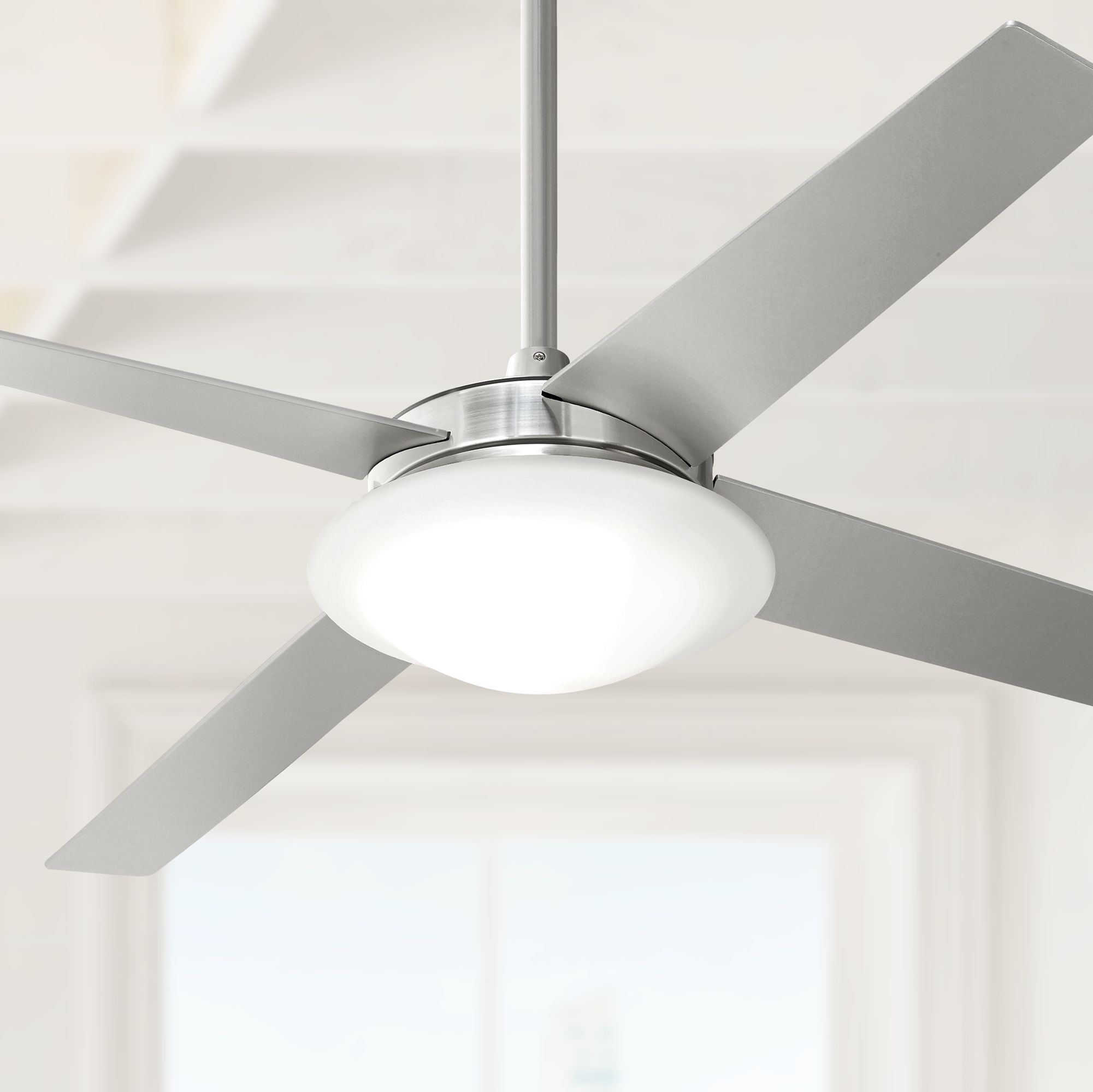 52" Casa Vieja Exclaim Brushed Nickel Ceiling Fan