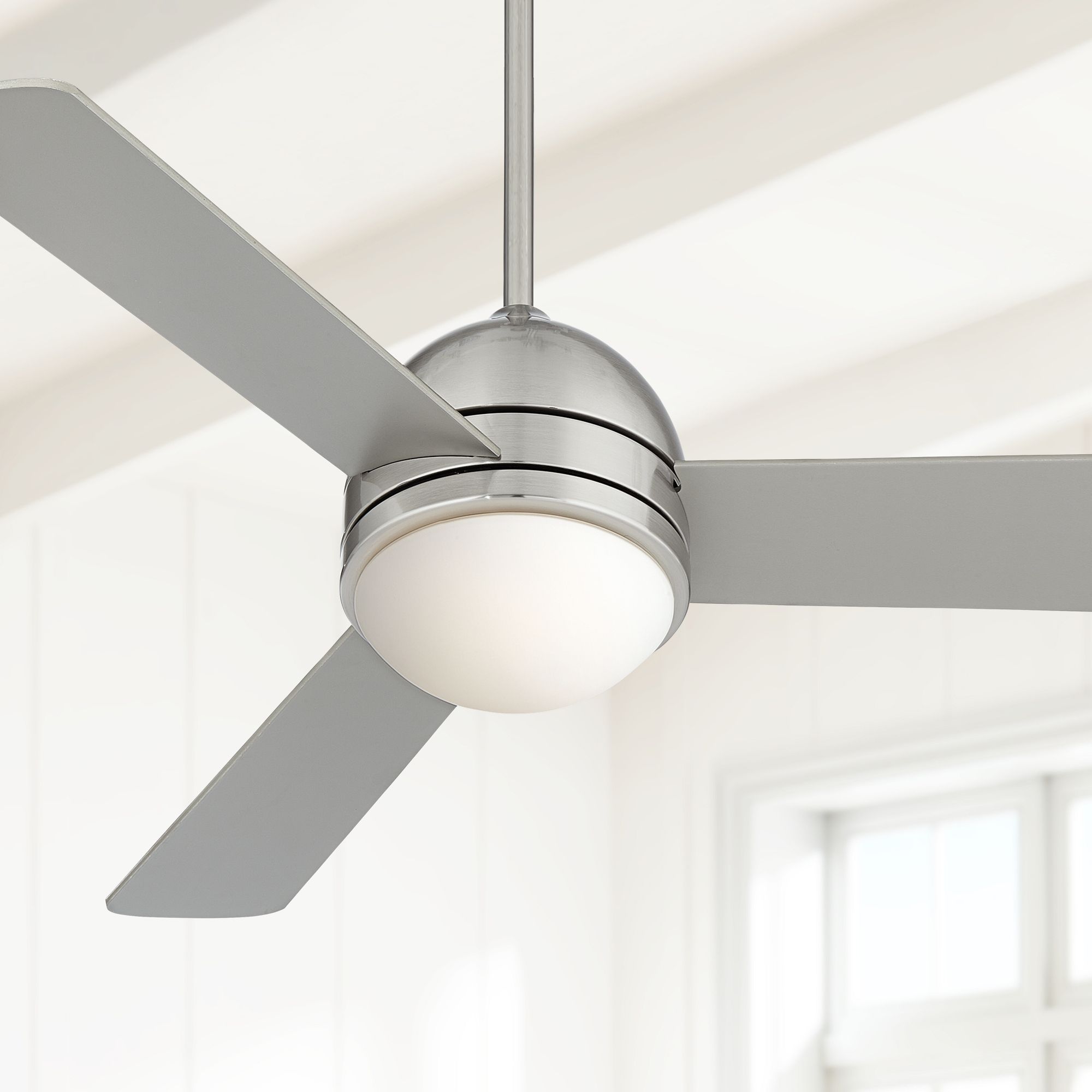 44" Casa Vieja Trifecta Brushed Nickel Ceiling Fan