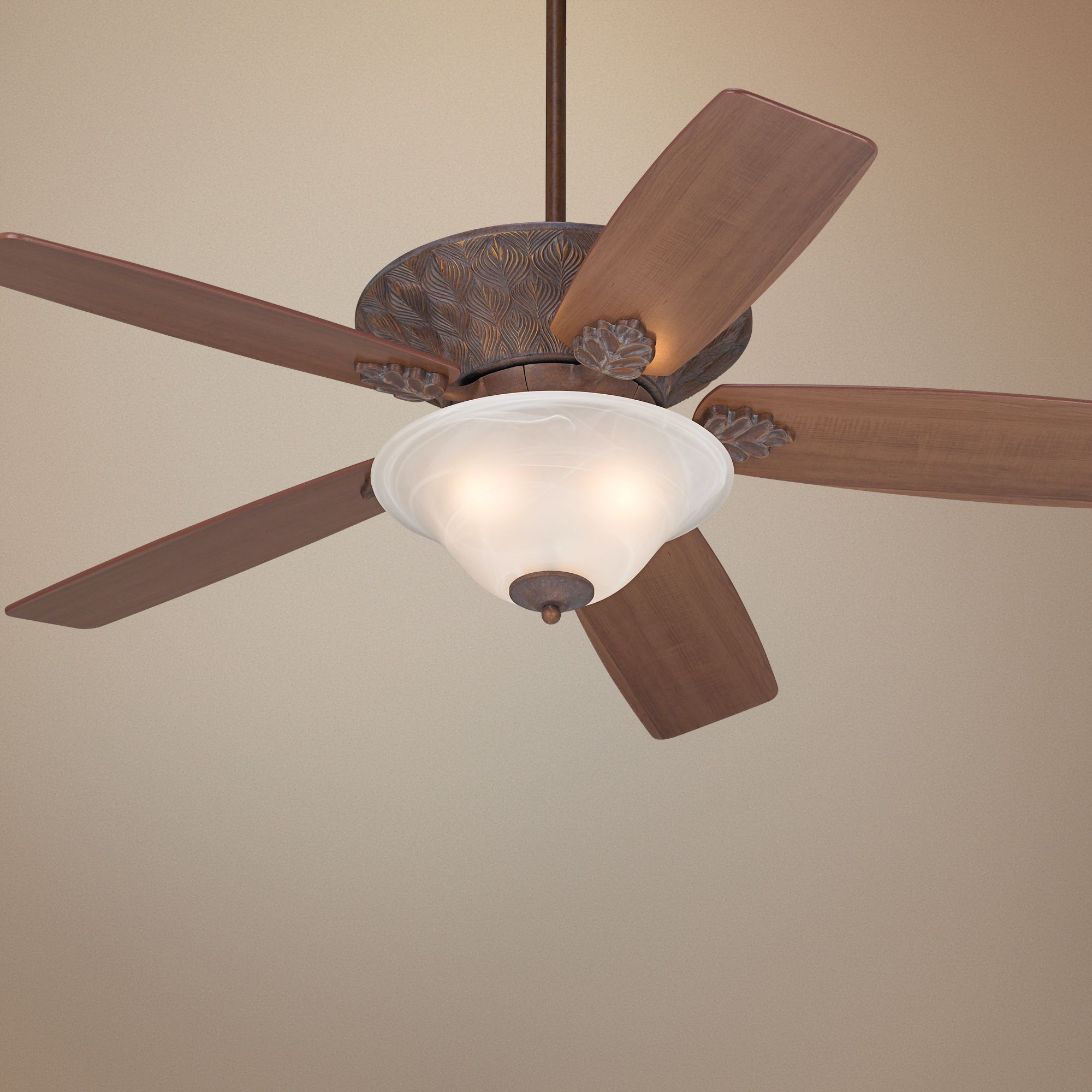 52" Casa Vieja Corte Bella Washed Copperleaf Ceiling Fan