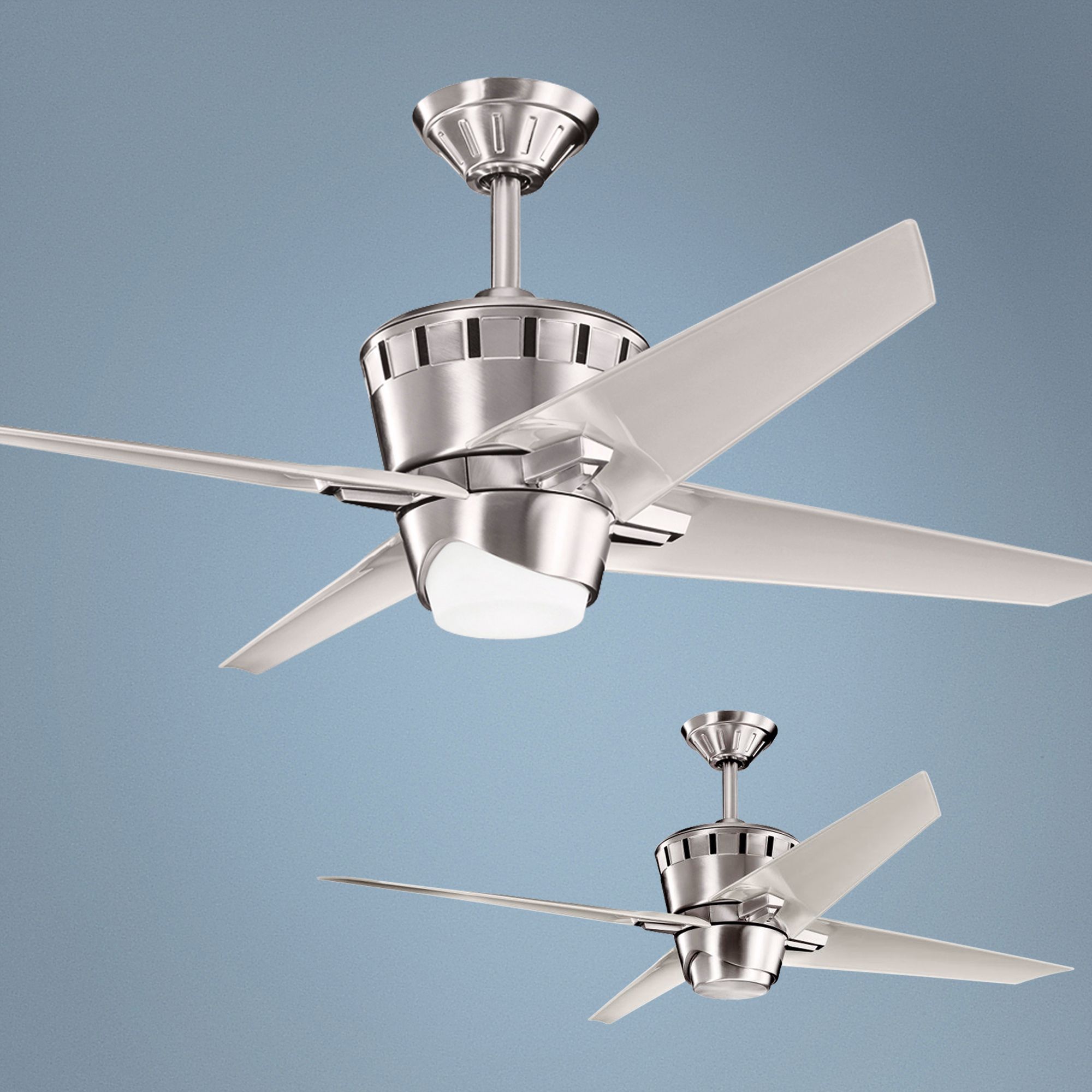 52" Kichler Kemble Brushed Stainless Steel Ceiling Fan