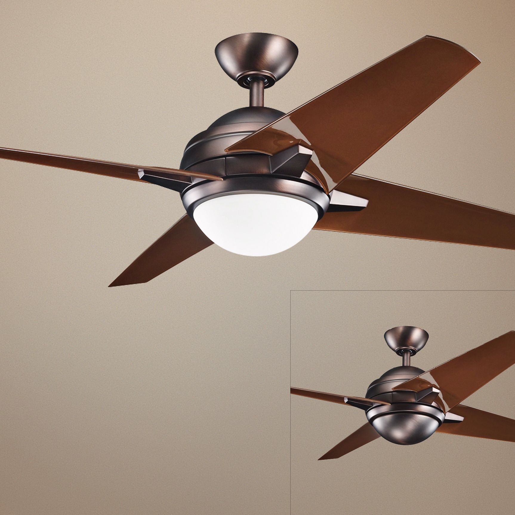 52" Kichler Rivetta Oil-Brushed Bronze Ceiling Fan