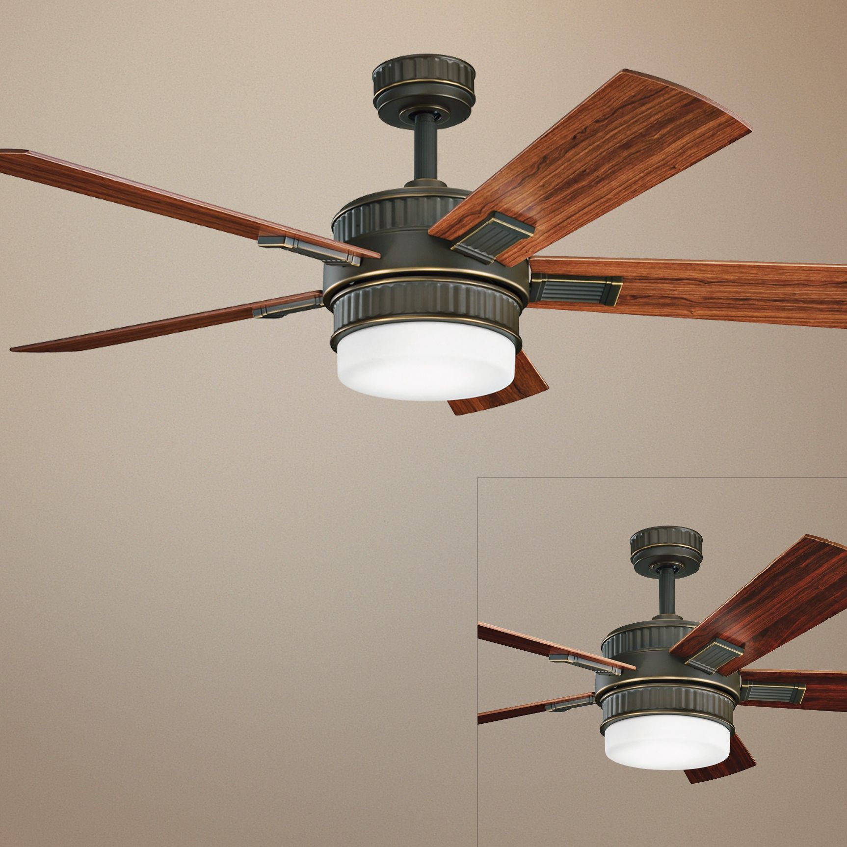 52" Kichler Walker Oiled Bronze Ceiling Fan