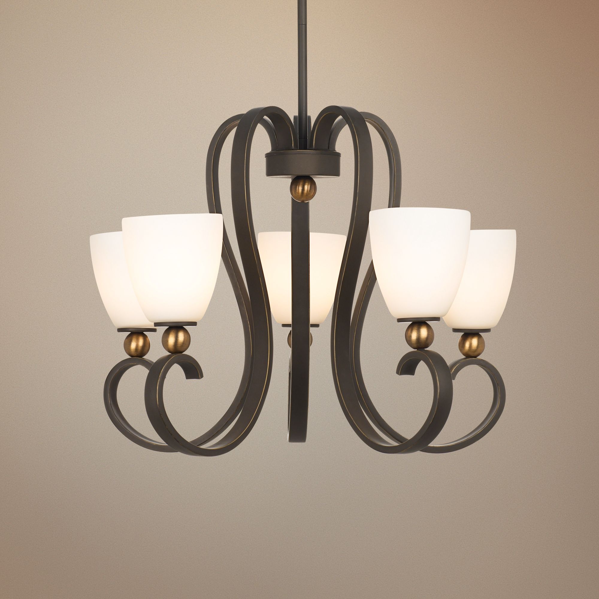 Flemming Opal Glass 22 1/2" Wide Chandelier