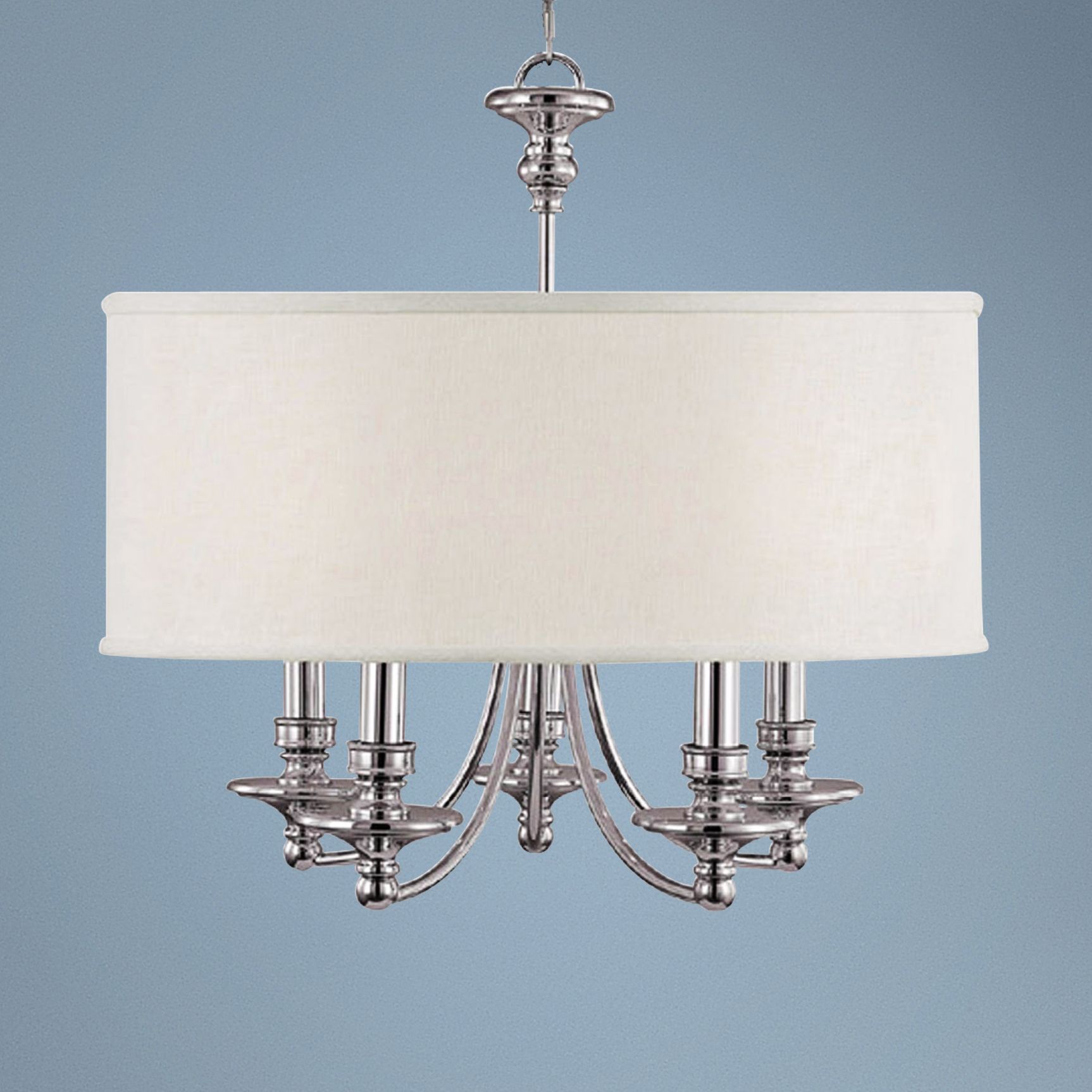 Midtown Collection Polished Nickel 25" Wide Chandelier