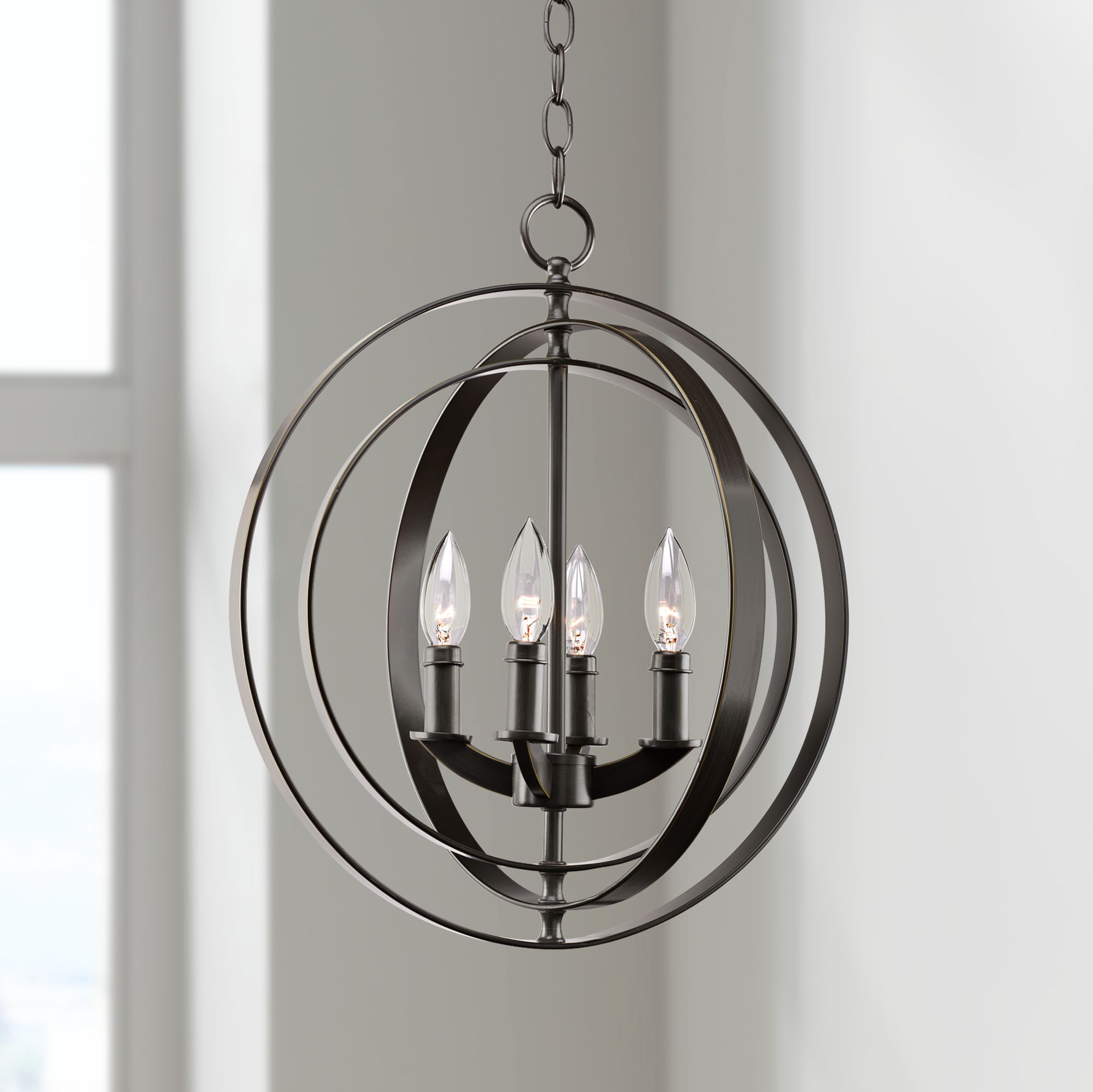 Equinox Collection Bronze 16" Wide Pendant Light