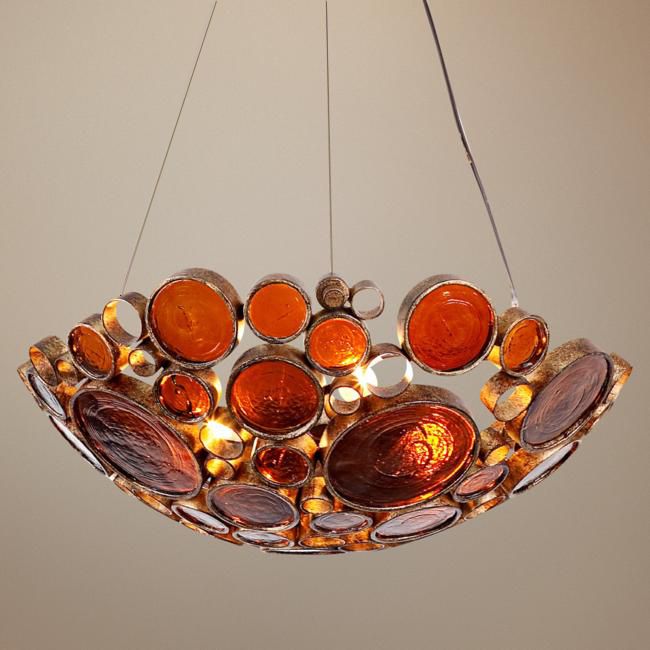 Varaluz Fascination Kolorado Reclaimed Glass Bowl Pendant