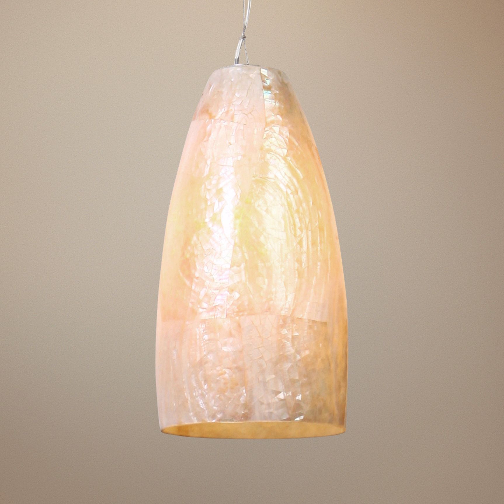 Varaluz Natural Kabebe Shell Big Mini Pendant Light