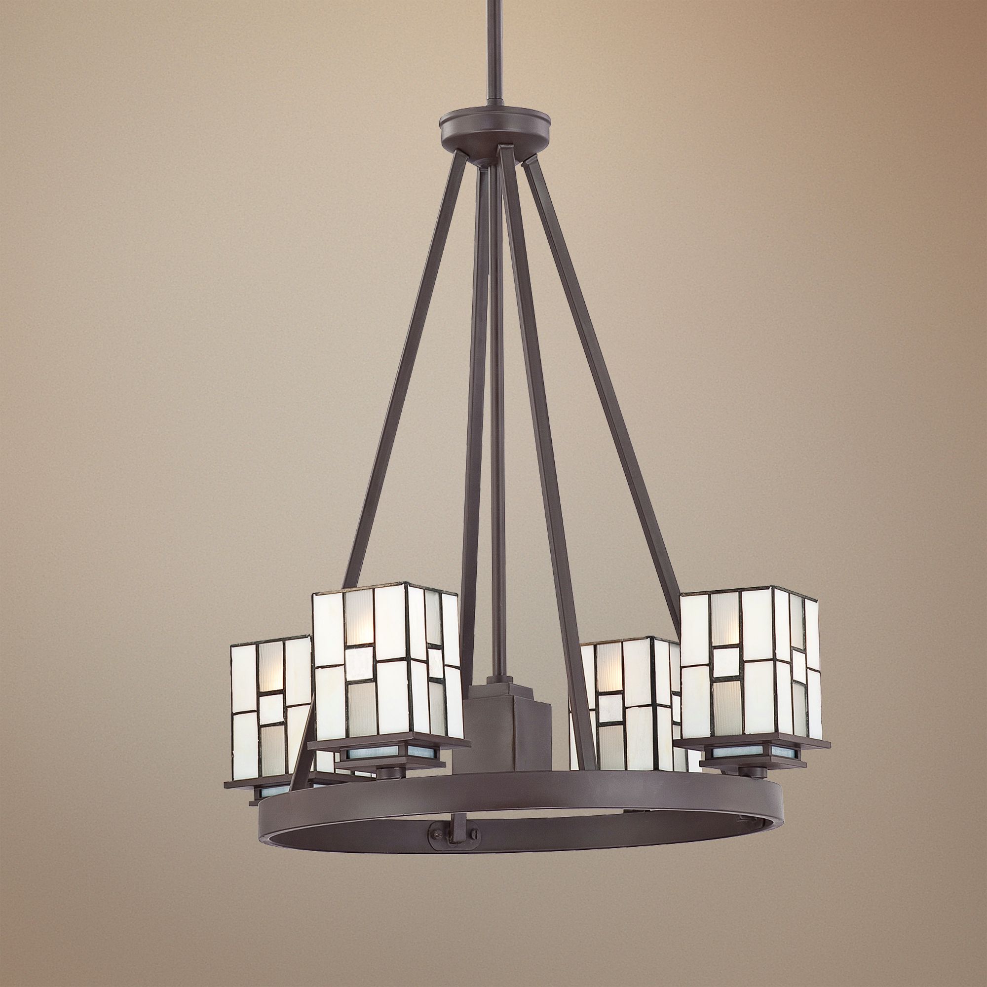Quoizel Finley 20 1/2" WideTiffany Glass Chandelier