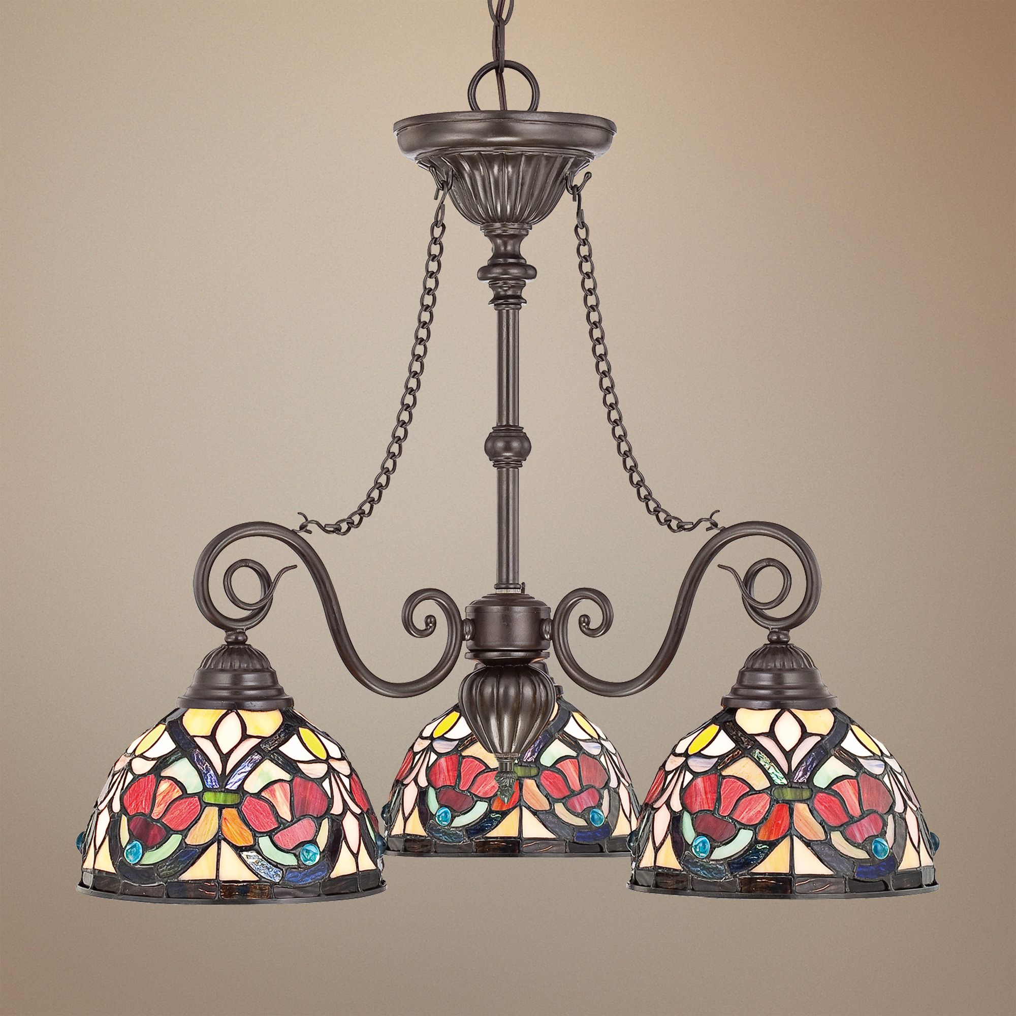Quoizel Larissa Tiffany Style Dinette Chandelier