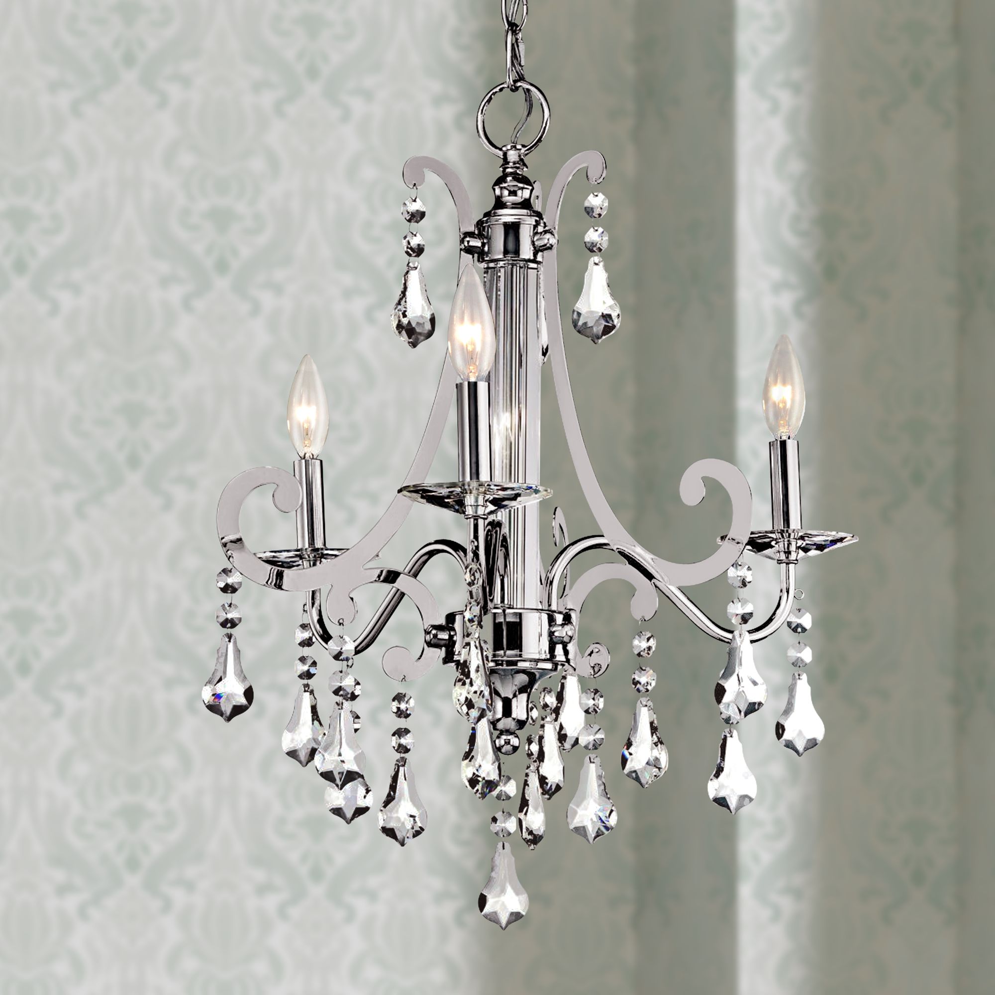 Kichler Leanora Chrome 21" Wide 3-Light Chandelier
