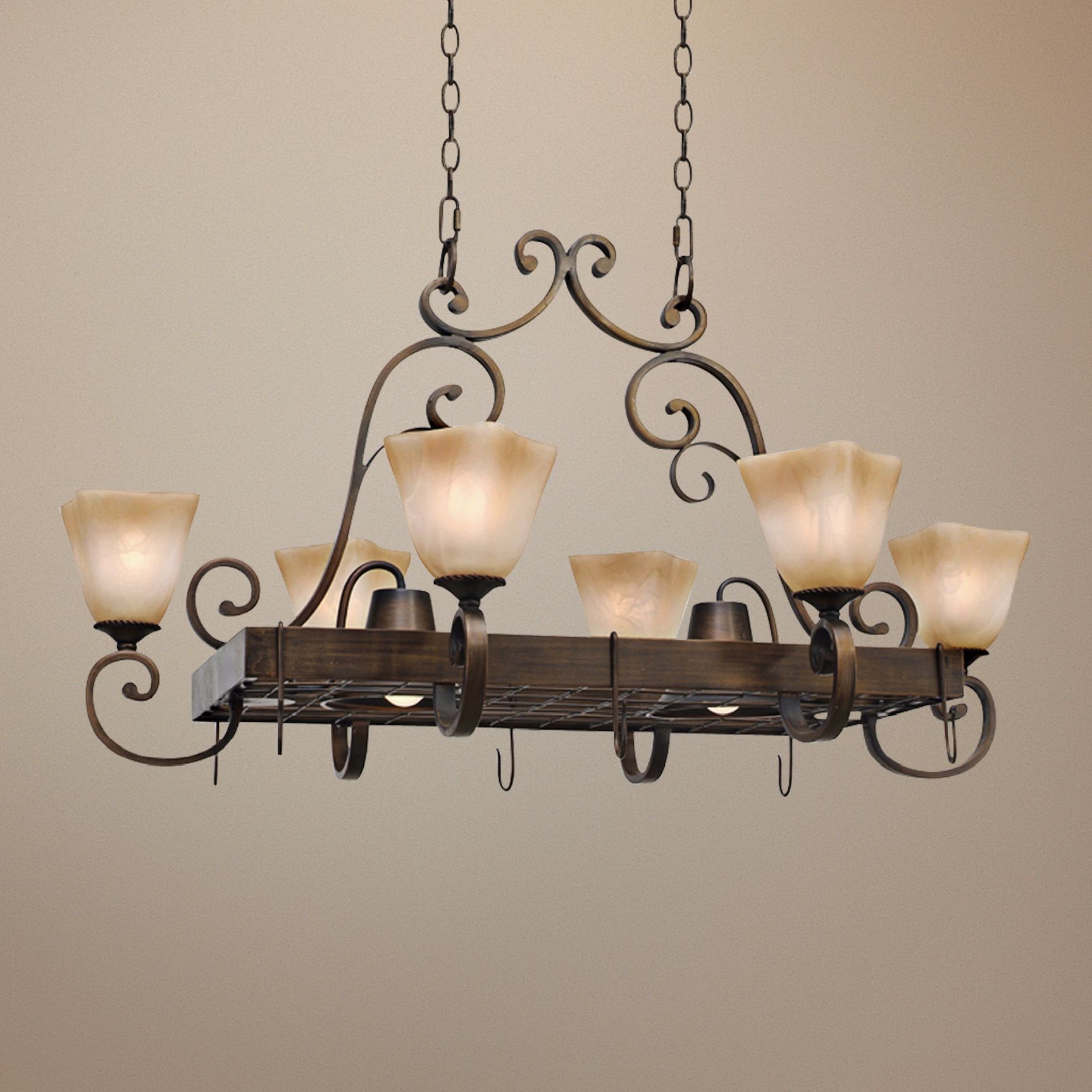 Meridian Golden Bronze 39 1/2" Wide Island Chandelier
