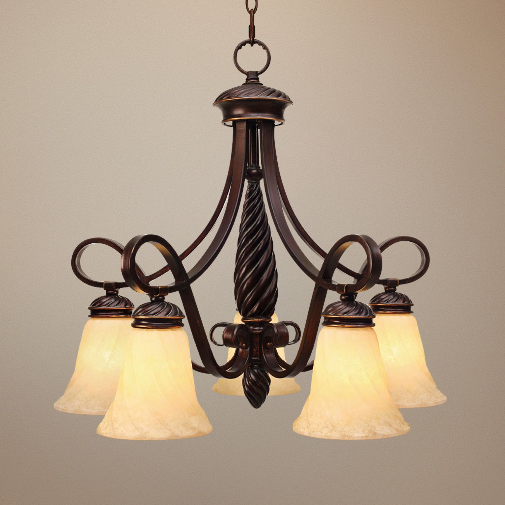 Torbellino Cordoban Bronze 24 1/4" Wide Chandelier
