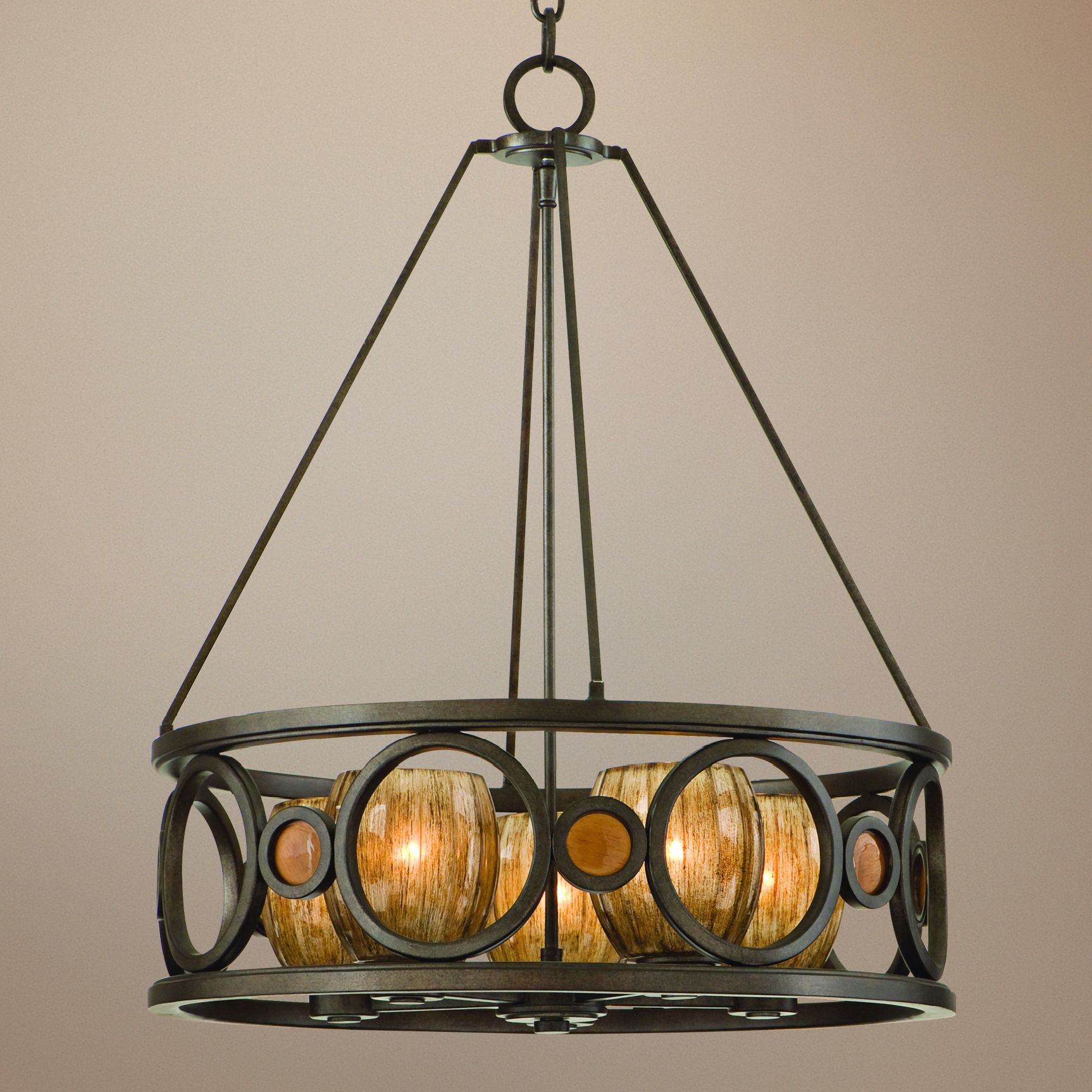 Soleil Collection Sunrise Amber 22 3/4" Wide Pendant Light