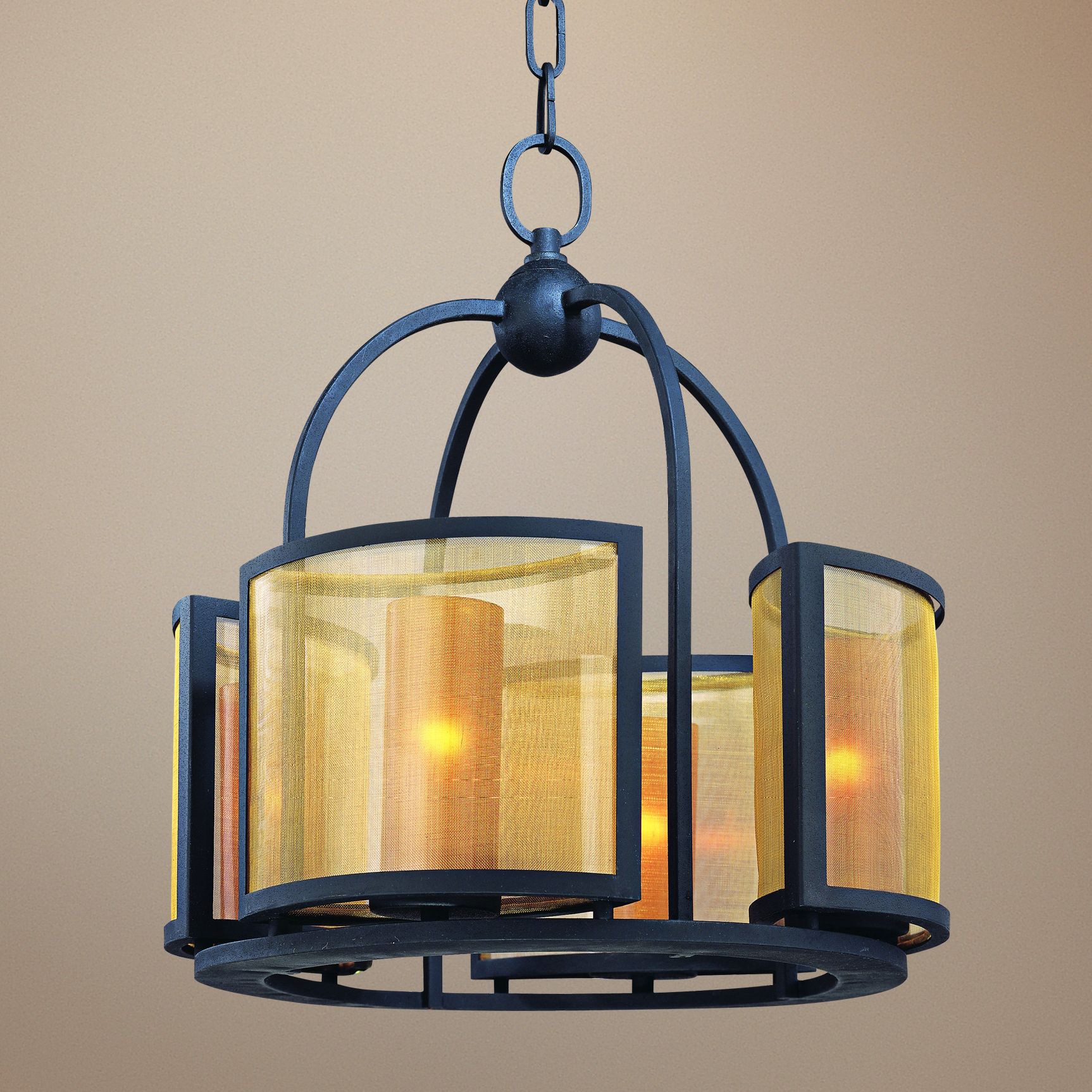 Chinois Collection 17 1/2" Wide 4-Light Chandelier