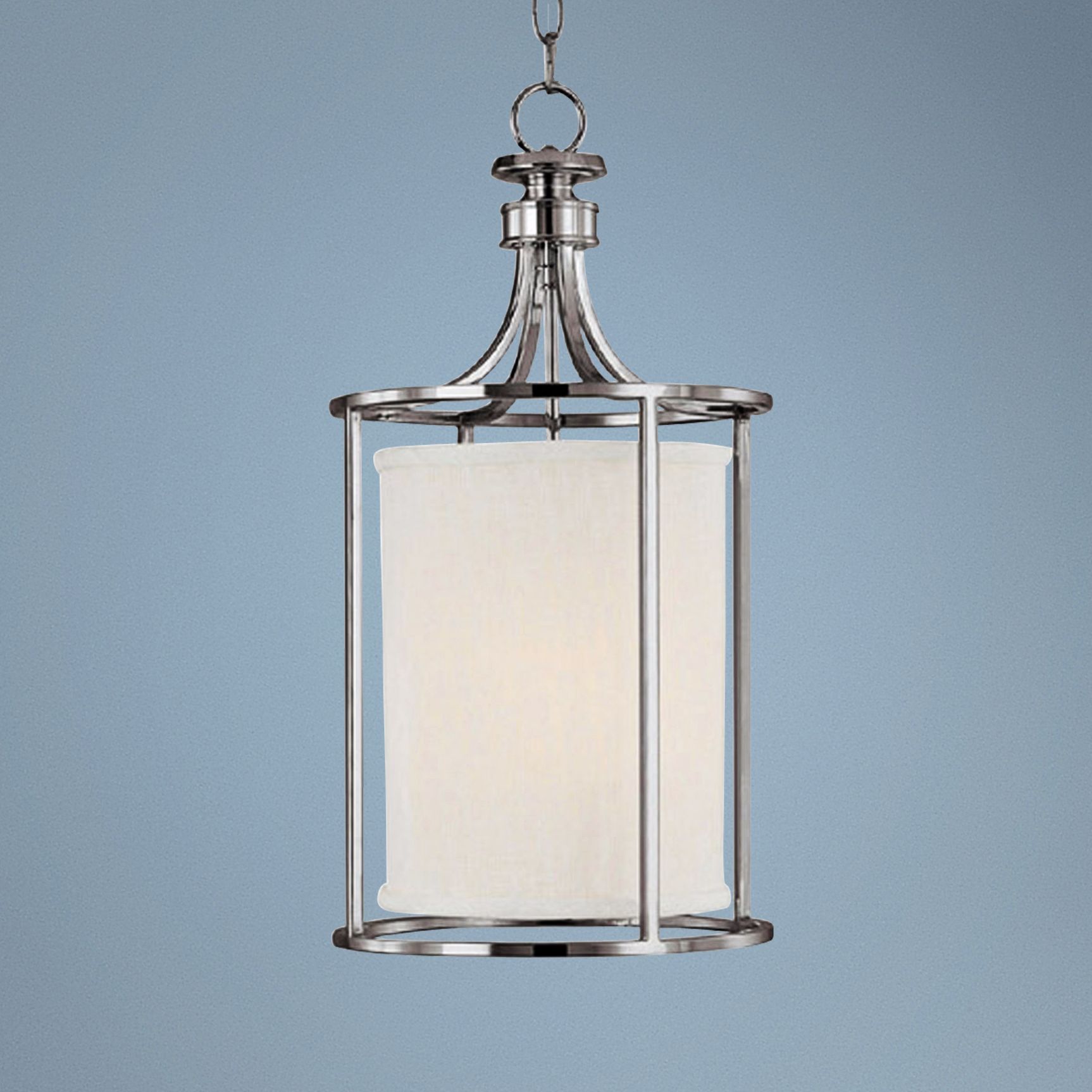 Midtown Polished Nickel Circular 11" Wide Foyer Chandelier