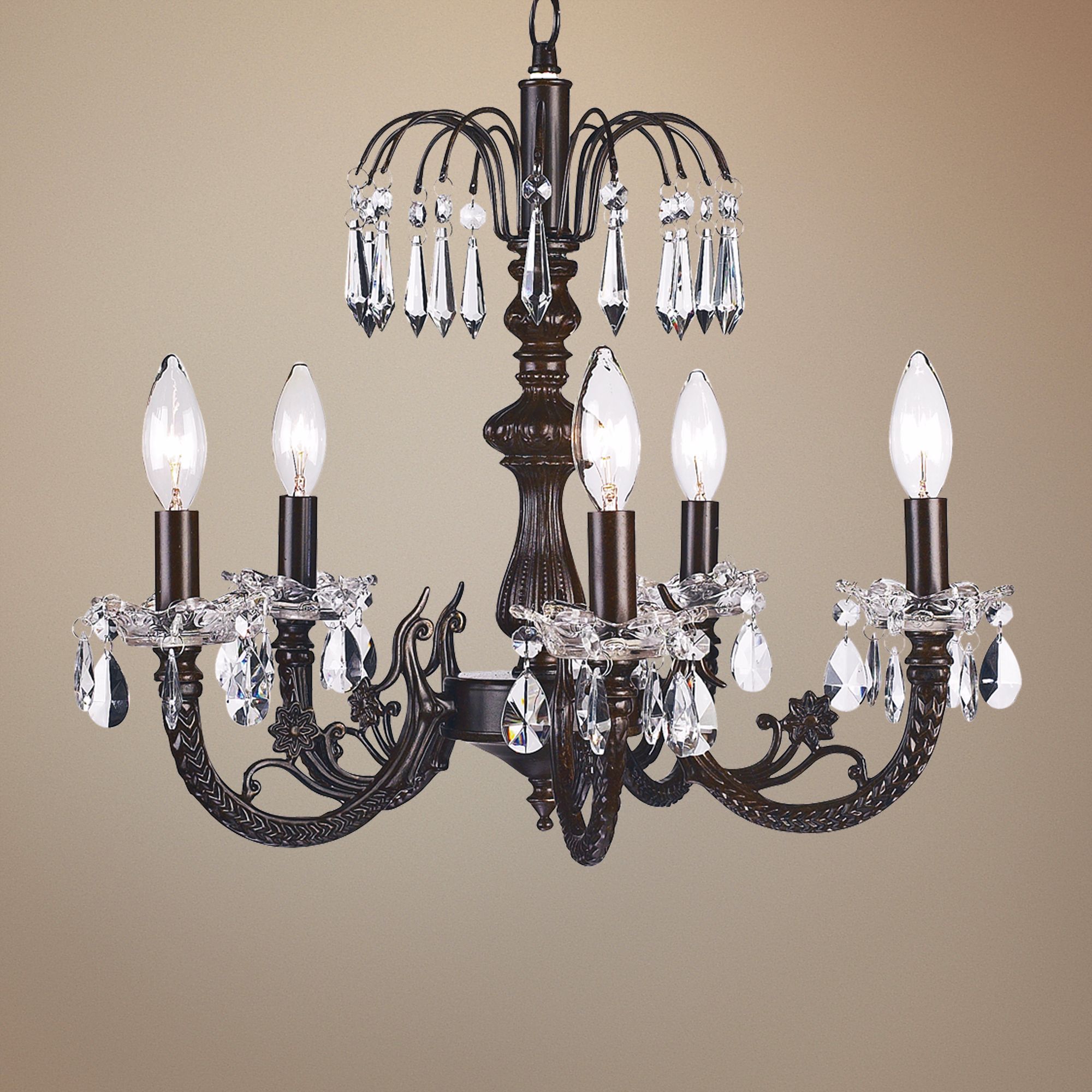 Waterfall Mocha 18 1/4" Wide Chandelier