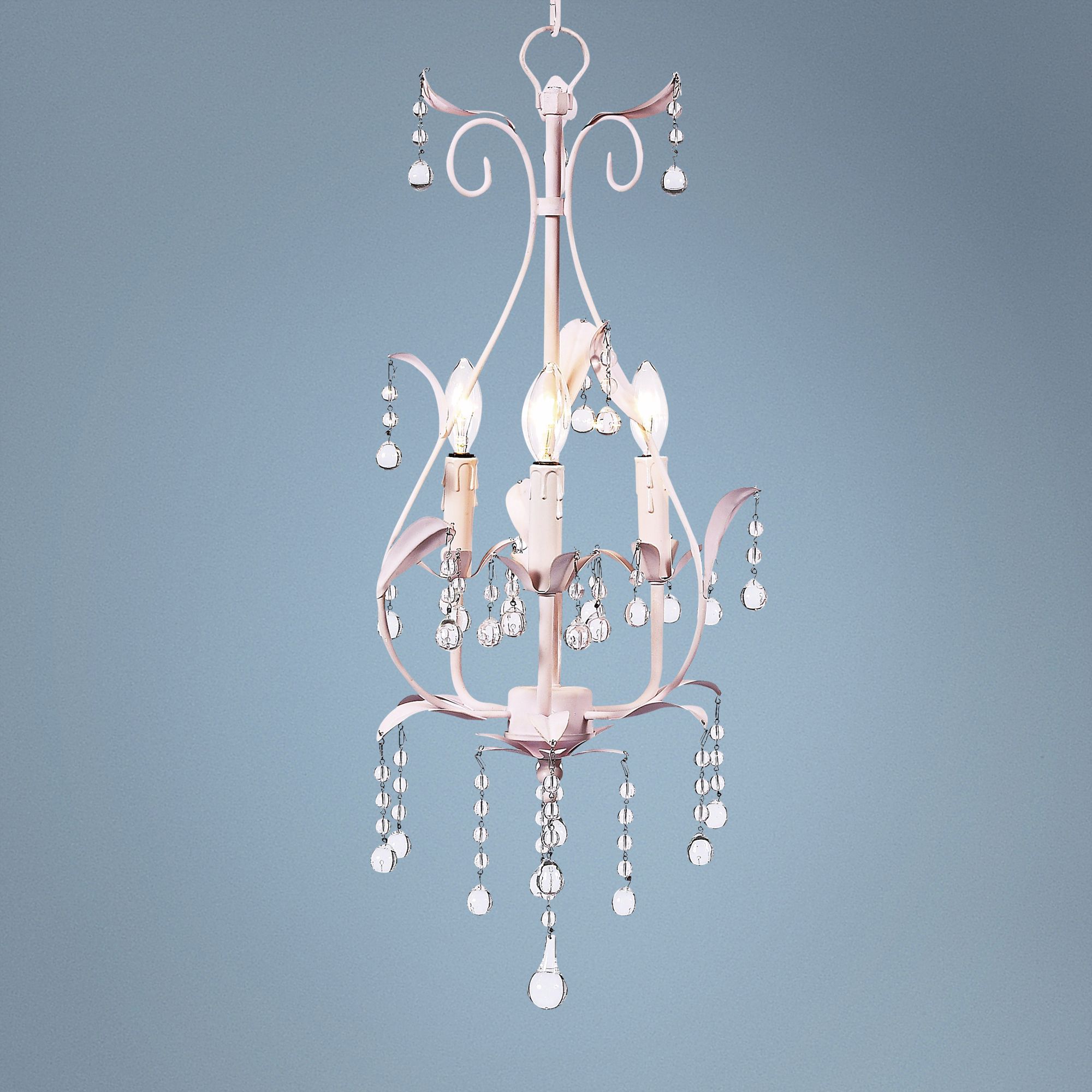 Pink Pear 10" Wide Mini Chandelier