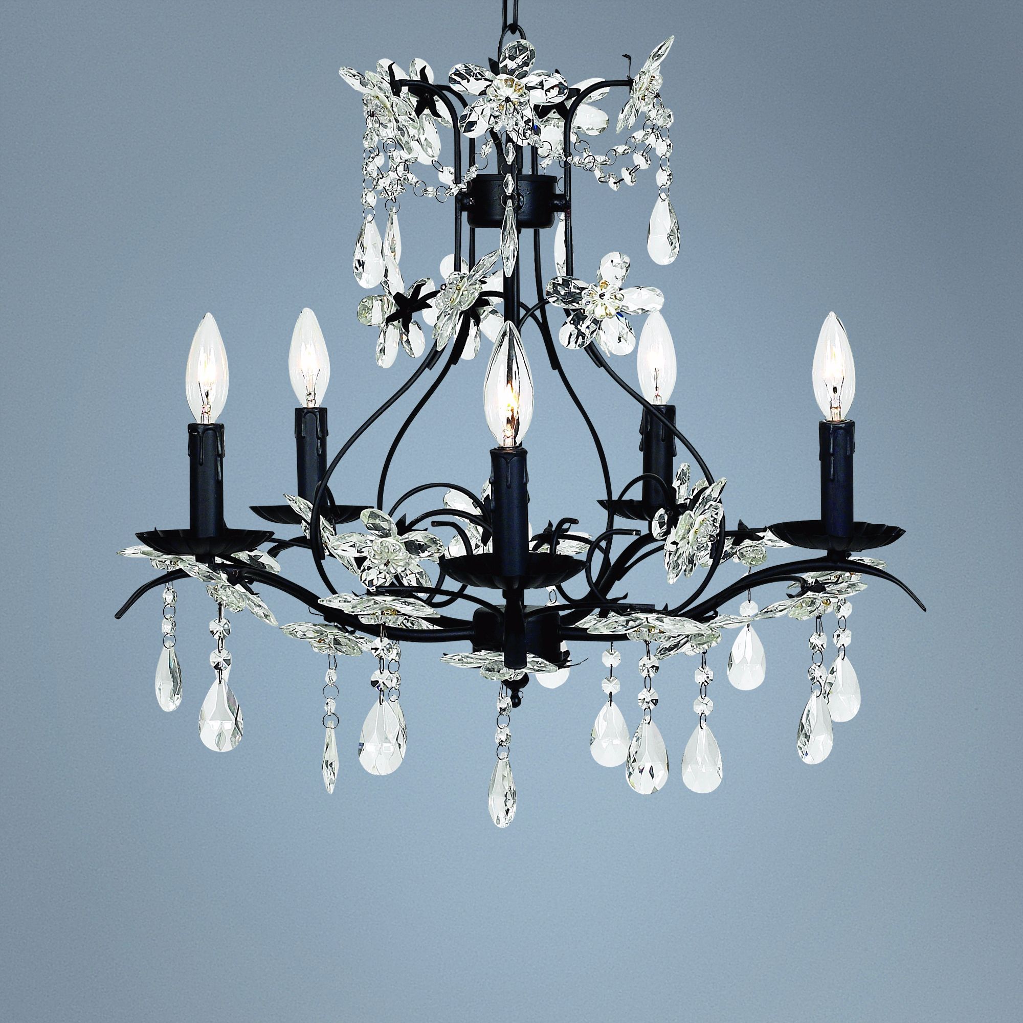 Cinderella Black 24" Wide Chandelier