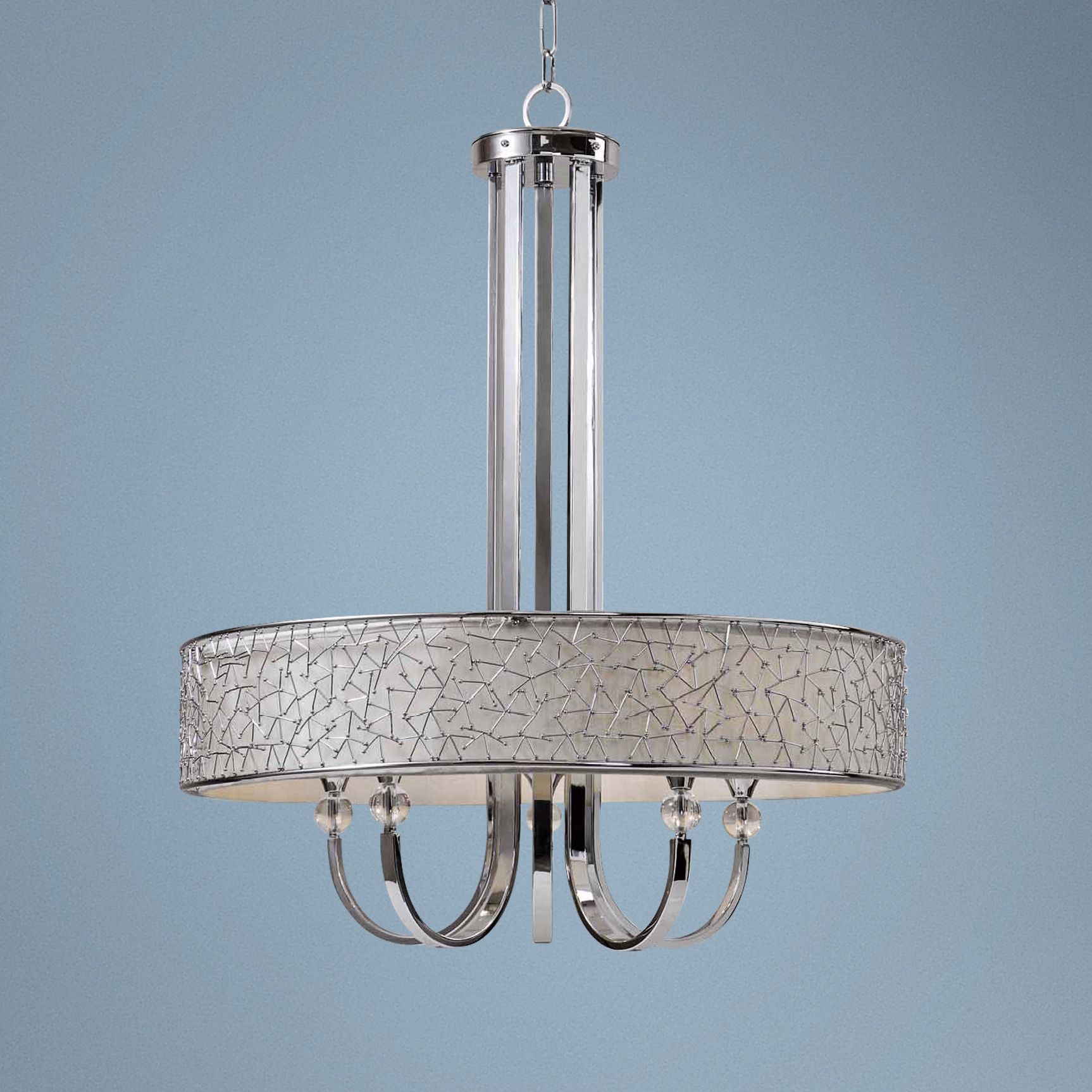 Uttermost Brandon Nickel 5-Light Large Modern Chandelier