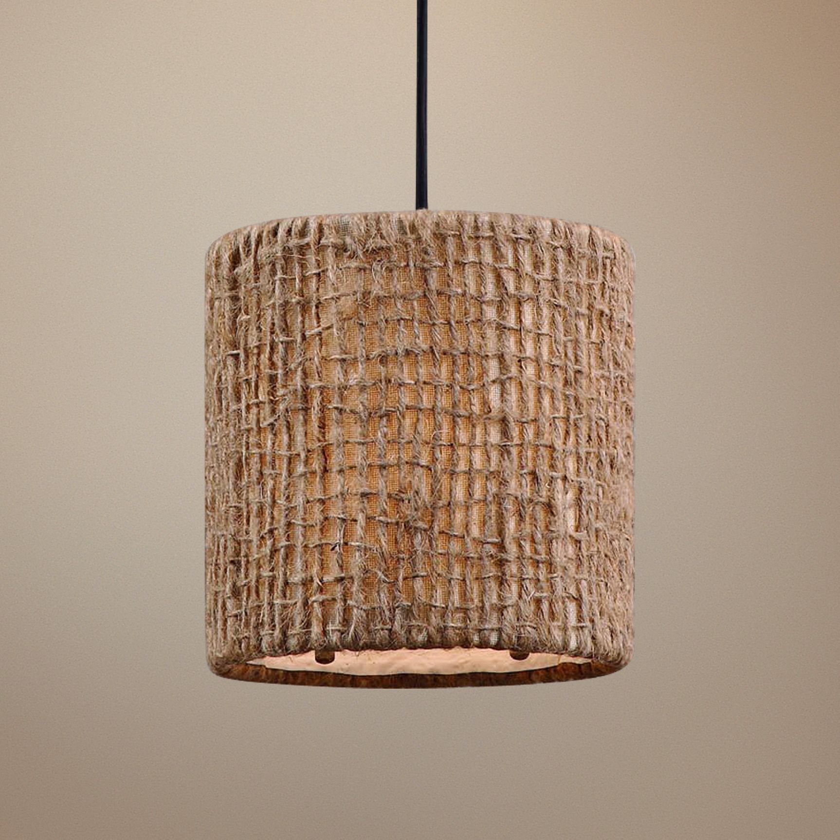 Uttermost Burleson Natural Twine 1-Light Mini Pendant Light