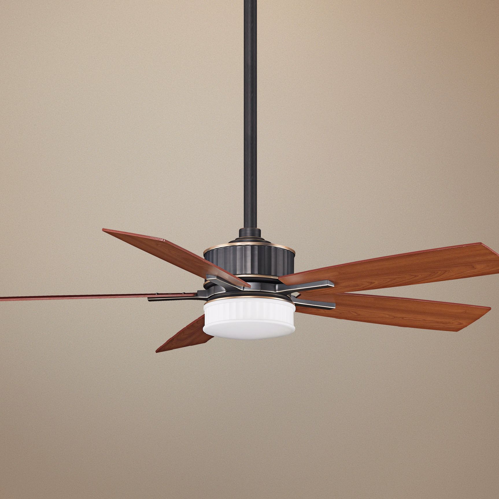 60" Fanimation Landan Bronze Ceiling Fan with LED Light Kit