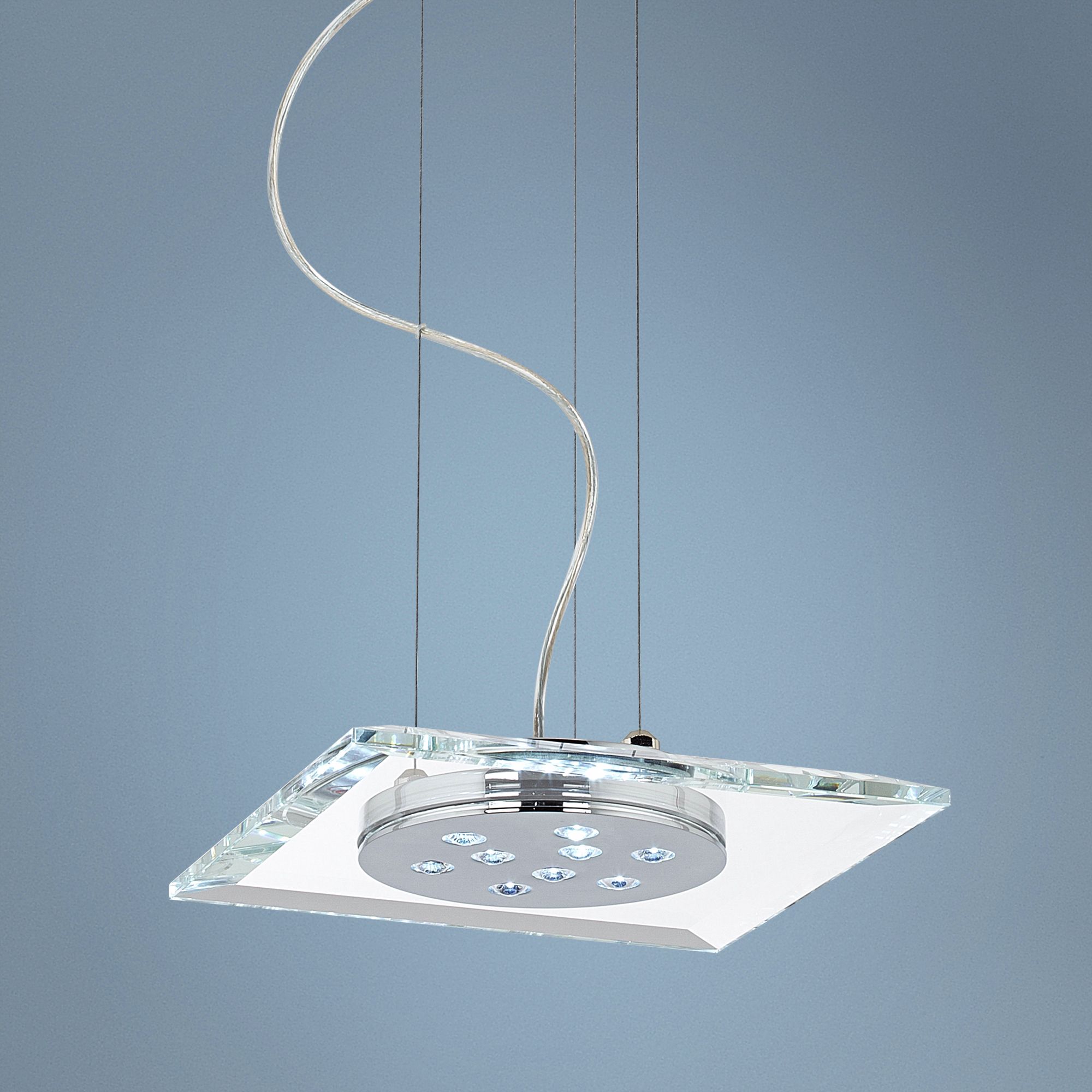 Possini Euro Design LED 11 3/4" Wide Glass Pendant Light